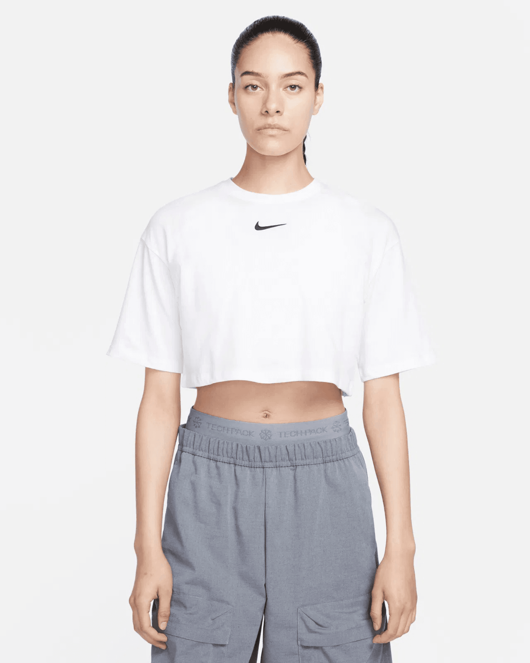 Trend Cropped T-Shirt - Beyaz