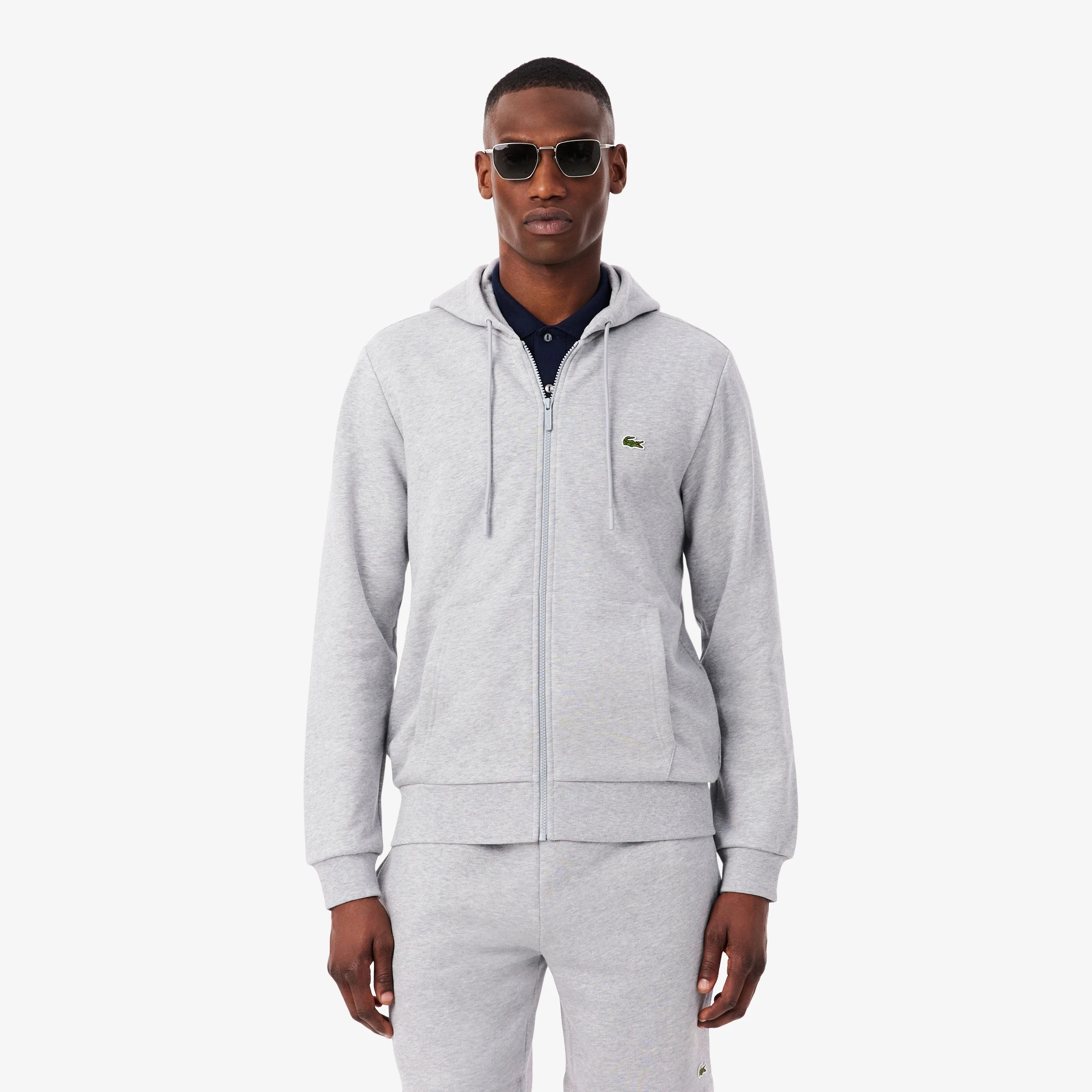 Classic Logo Full-Zip Hoodie - Gri