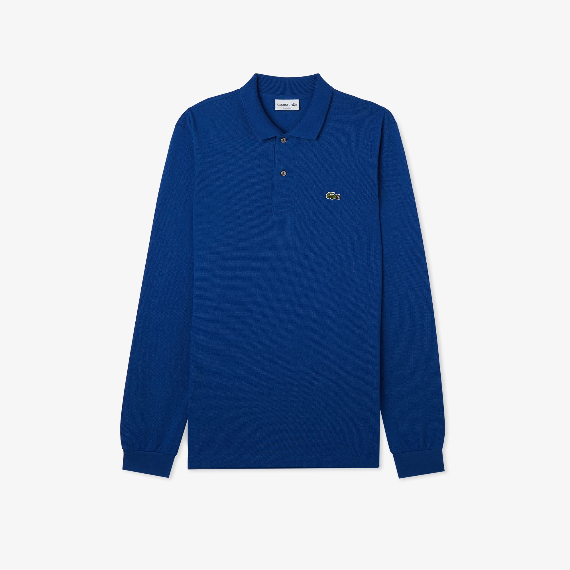 Classic Fit Uzun Kollu Polo Tişört - Saks