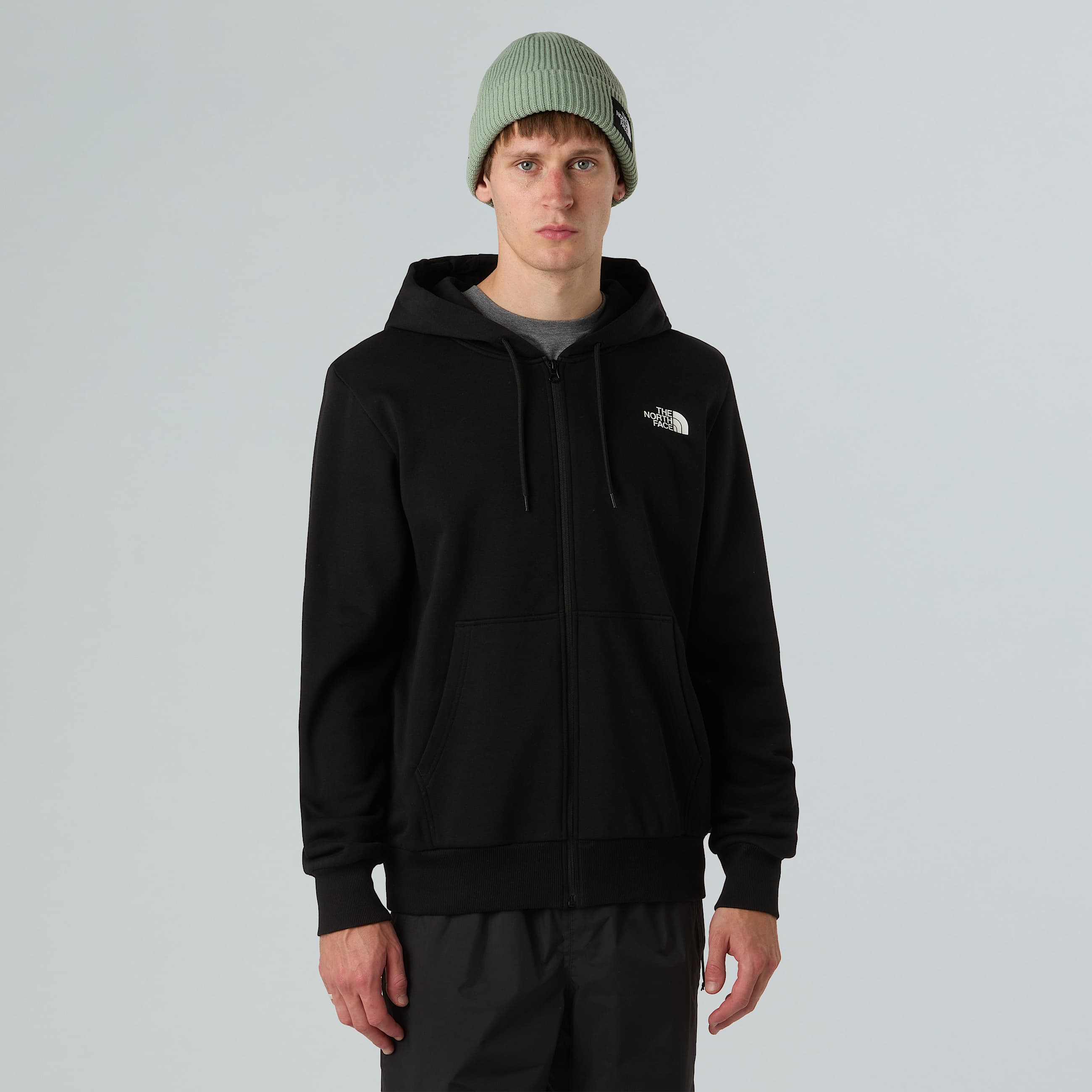 Simple Dome Full-Zip Hoodie - Siyah