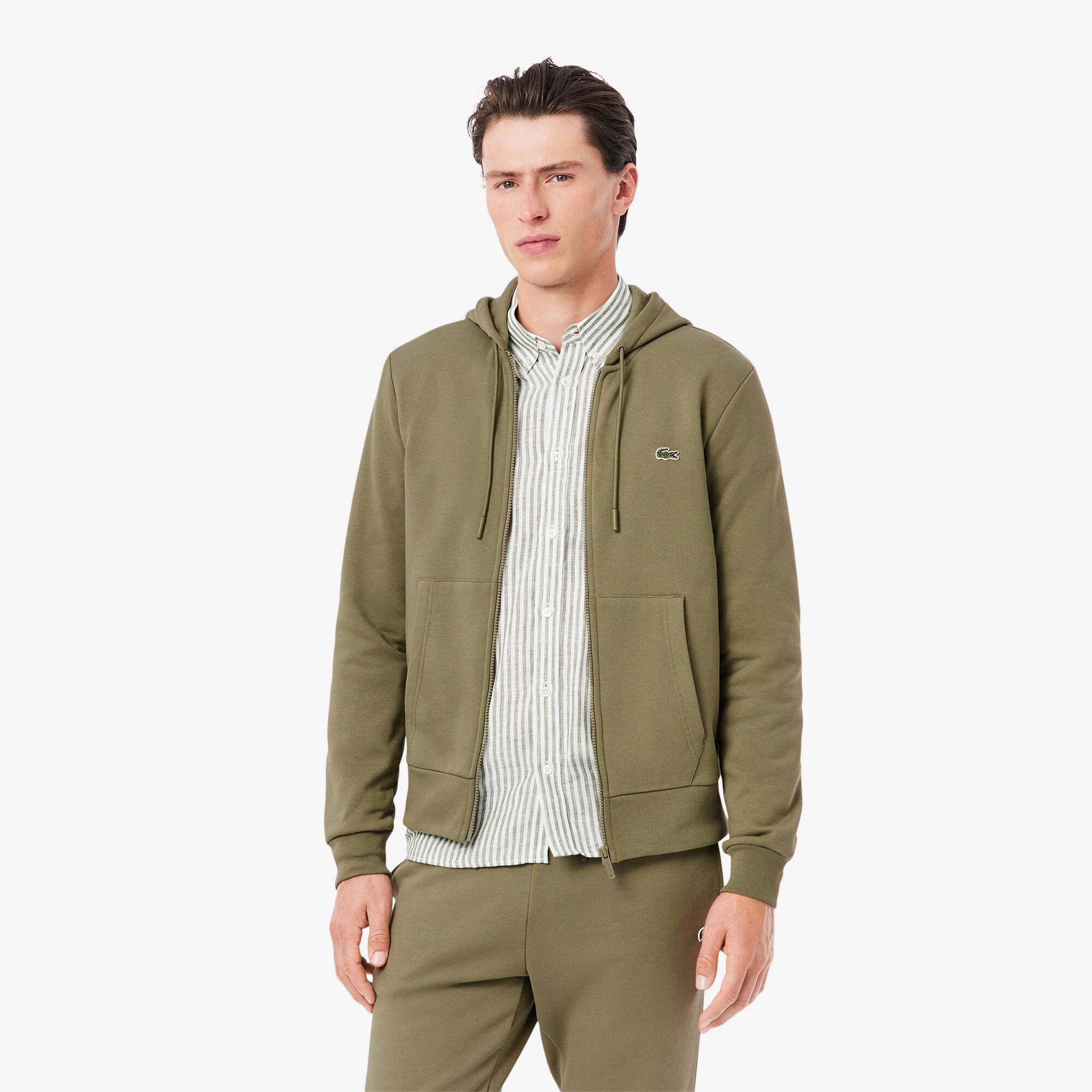 Classic Logo Full-Zip Hoodie - Haki