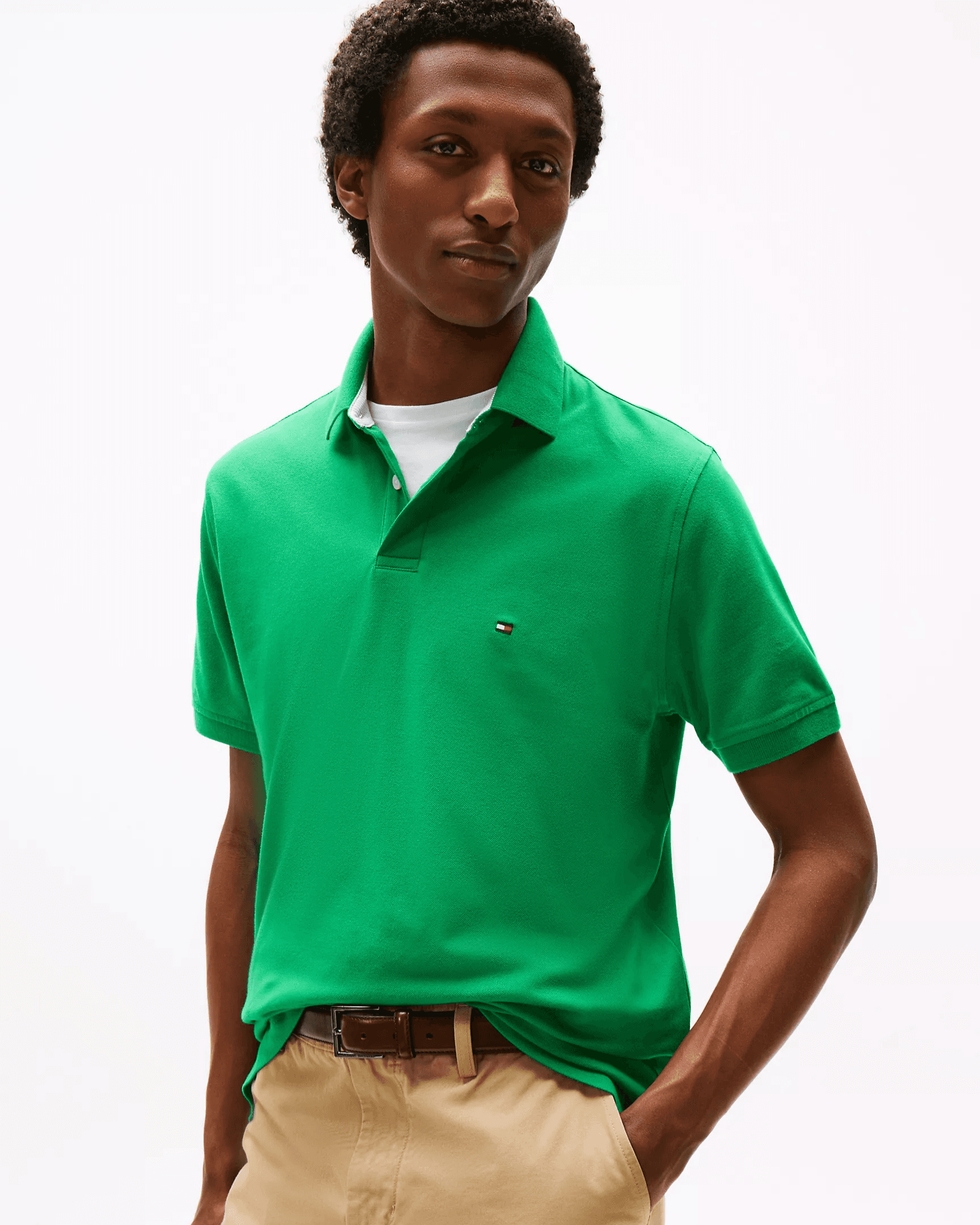 Stretch Polo Tişört - Yeşil