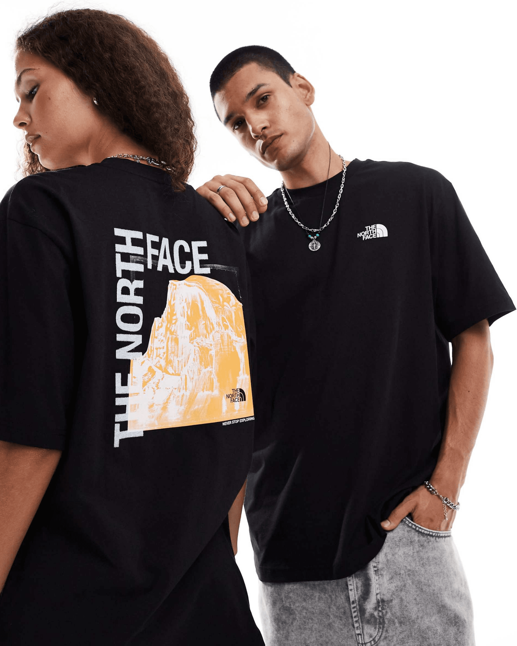 Half Dome Back Print T-Shirt - Siyah