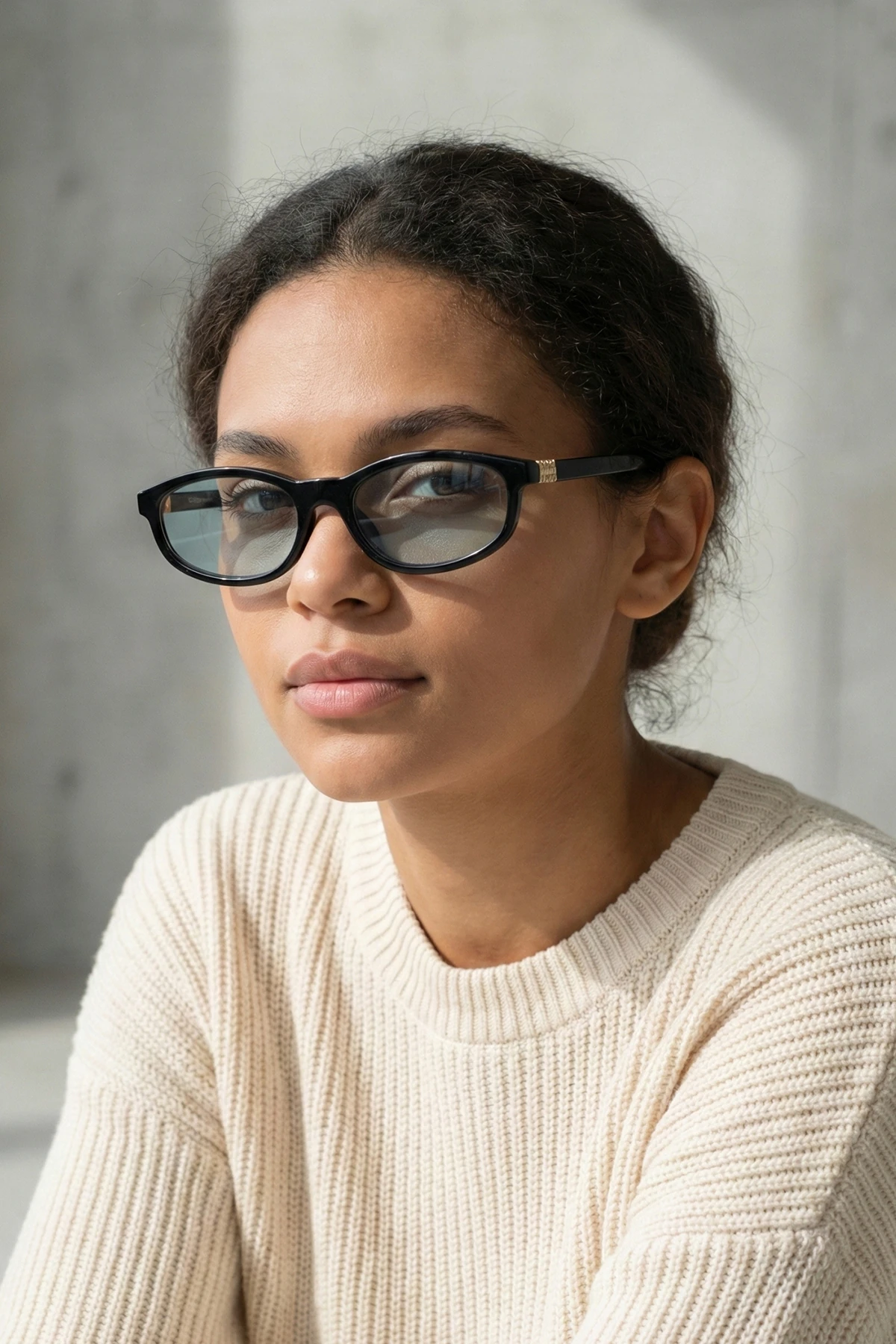 Melon Geometrik İnce Güneş Gözlüğü - Yeşil