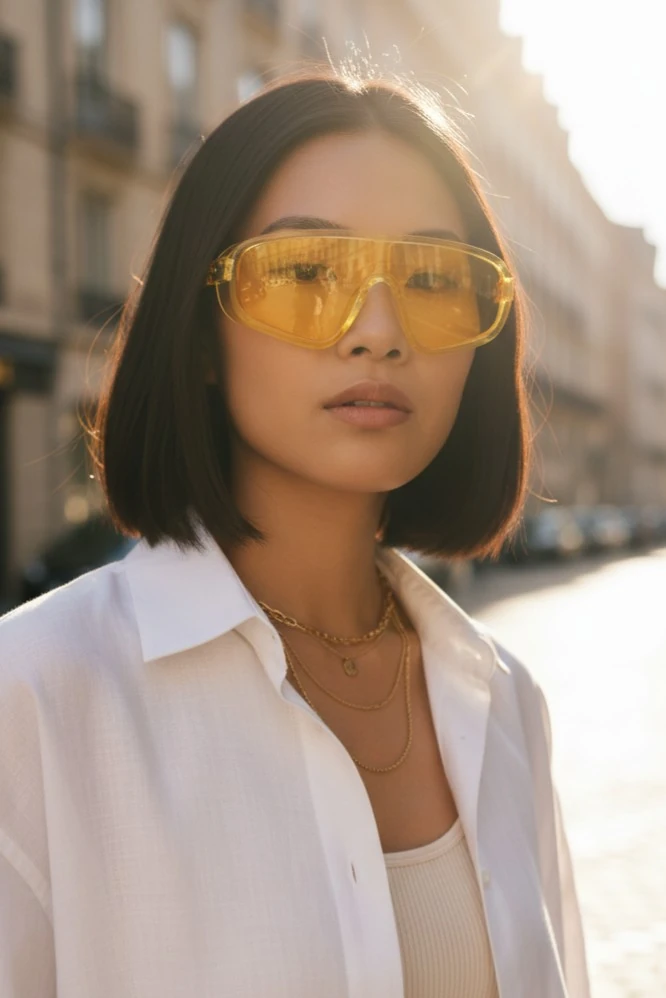 Adel Büyük Spor Güneş Gözlüğü - Sarı