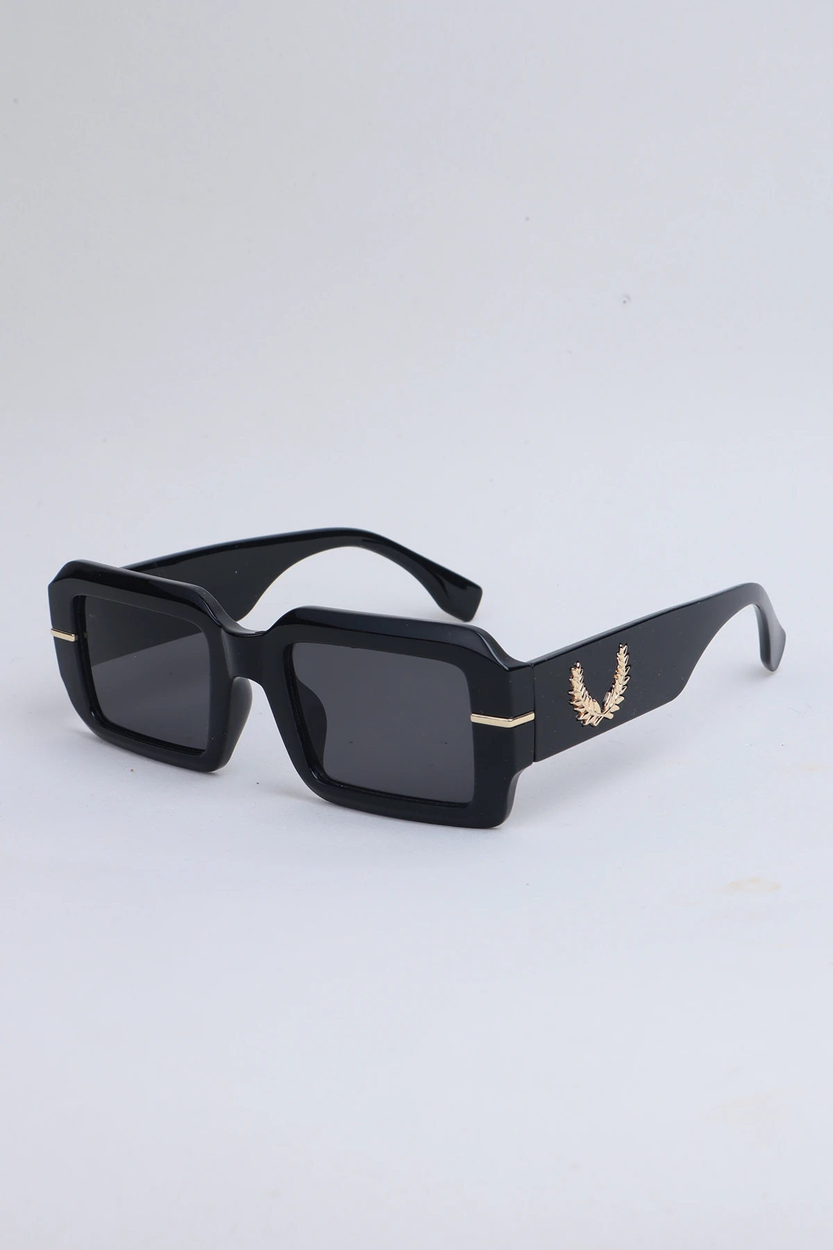 Fred Kemik Dikdörtgen Güneş Gözlüğü - Siyah