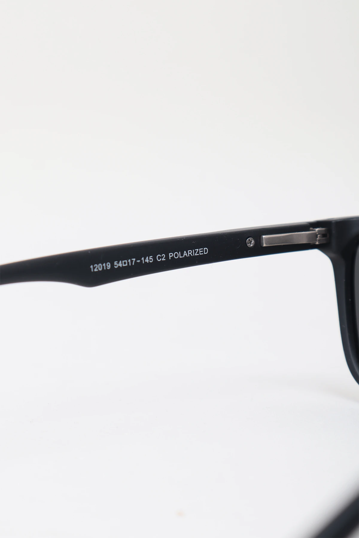 Aurora Dikdörtgen Unisex Polarize Güneş Gözlüğü Mat Siyah Çerçeve Siyah Cam