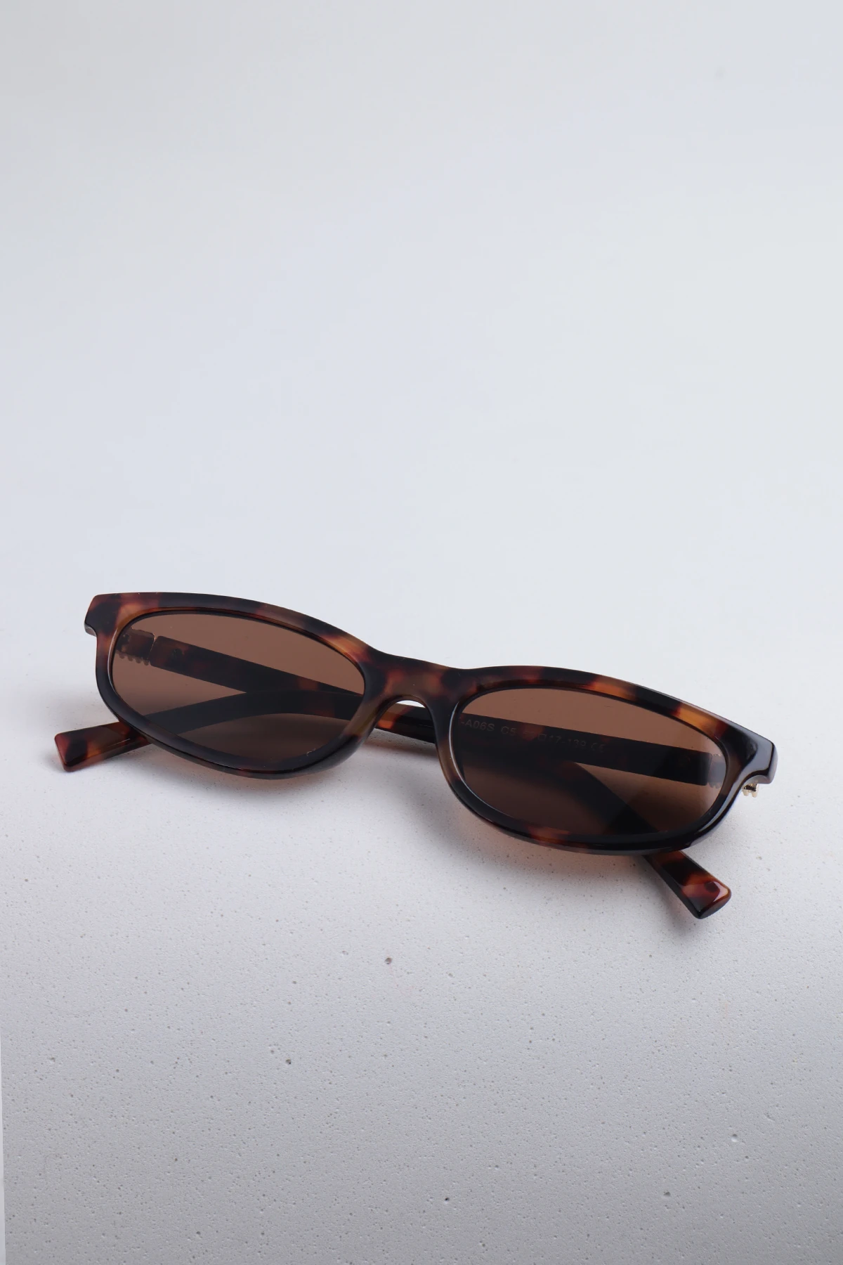 Melon Geometrik İnce Güneş Gözlüğü - Leopar