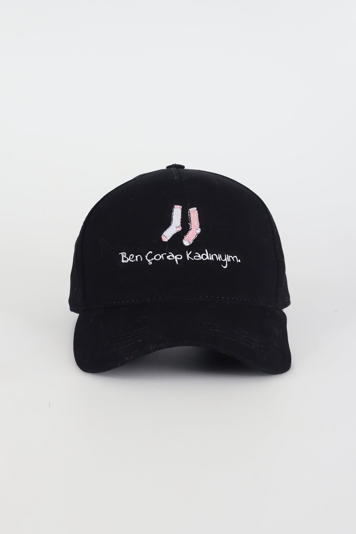 Ben Çorap Kadınıyım Kep Şapka - Siyah
