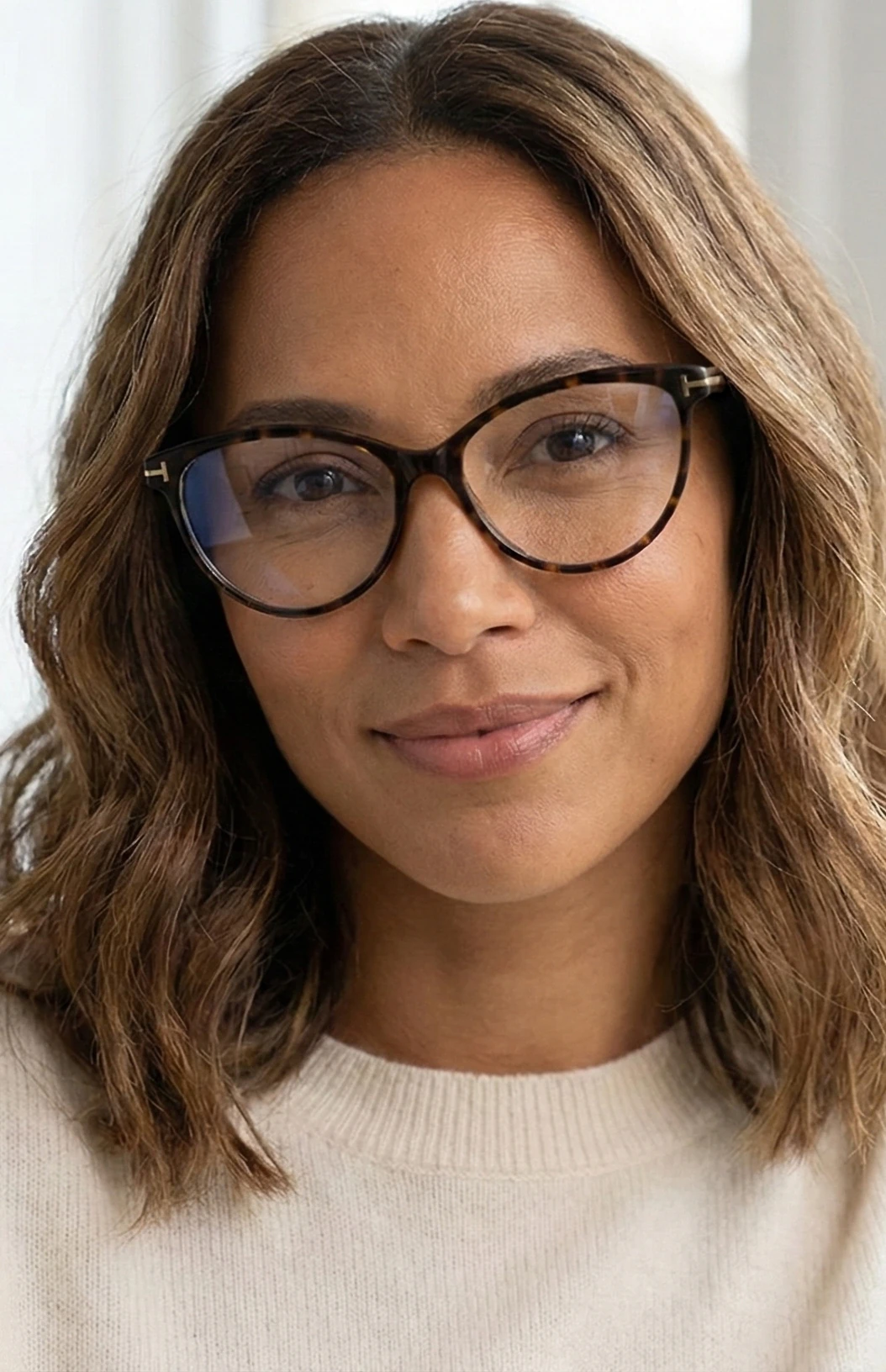 T Detaylı Leopar Cateye Mavi Işık Koruyucu Ekran Gözlüğü