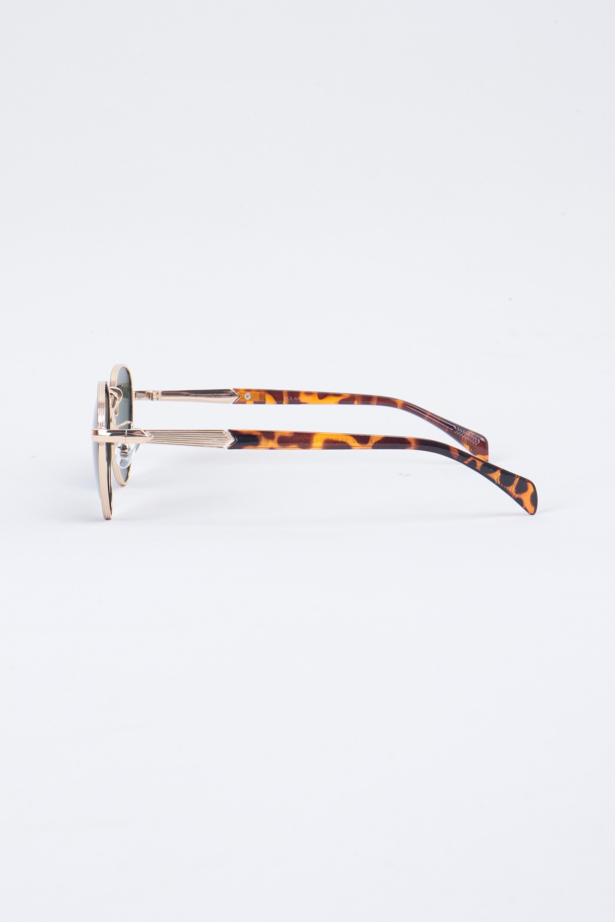 Zurich Oval Metal Tasarım Unisex Polarize Güneş Gözlüğü - Yeşil Cam