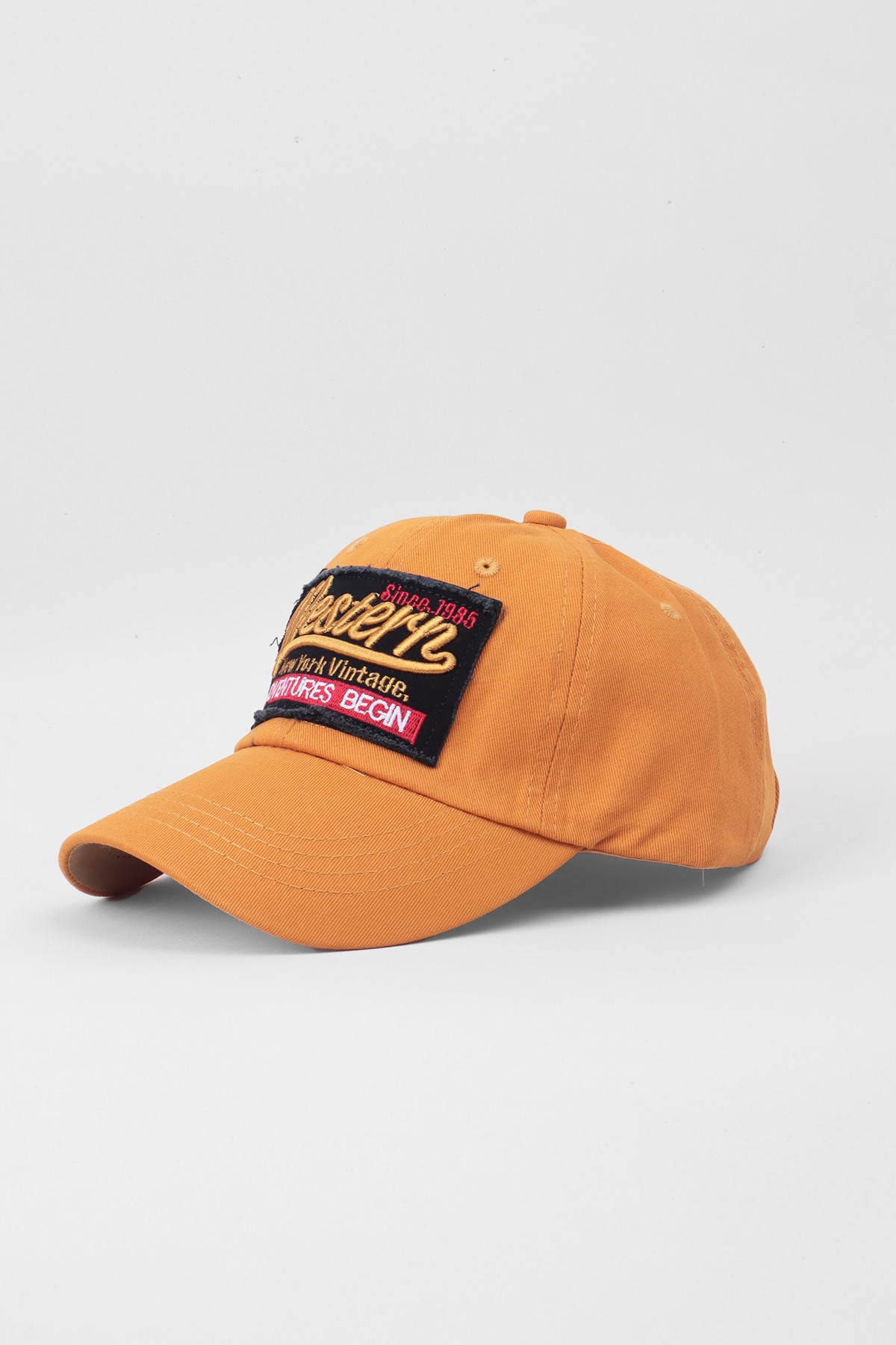 Hardal Siyah Baseball Cap Nakışlı Tasarım Şapka