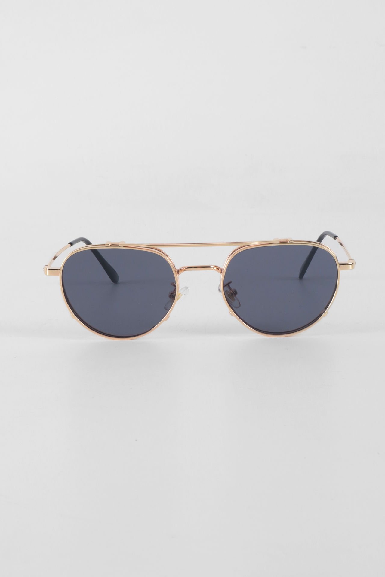Miox Retro Oval Güneş Gözlüğü - Gold Siyah