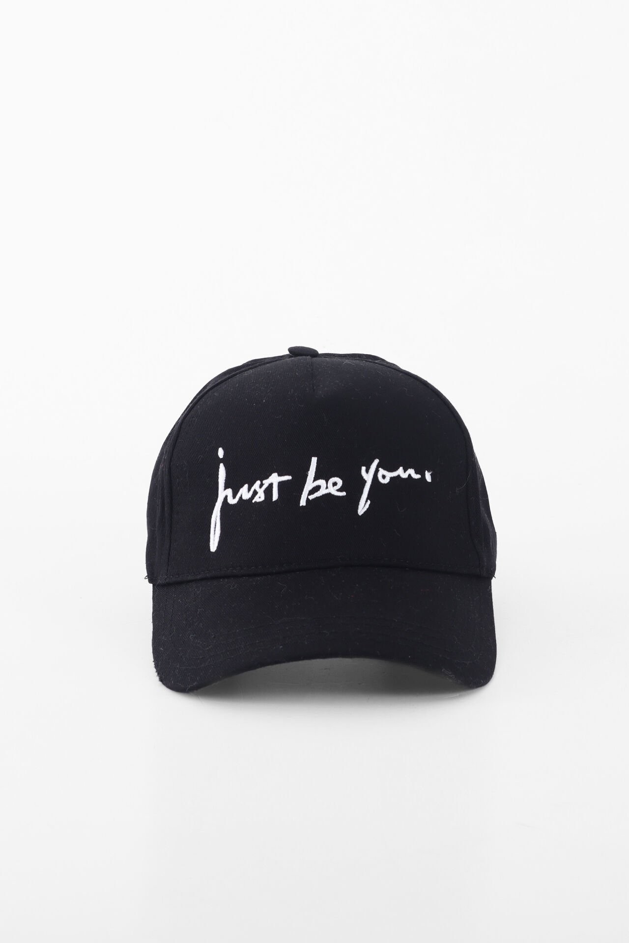 Just Be You Harf Nakışlı Kep Şapka - Siyah