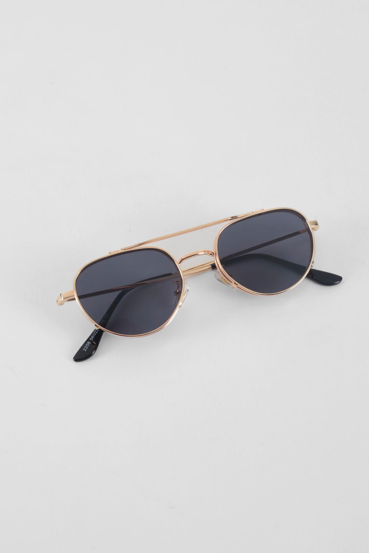 Miox Retro Oval Güneş Gözlüğü - Gold Siyah