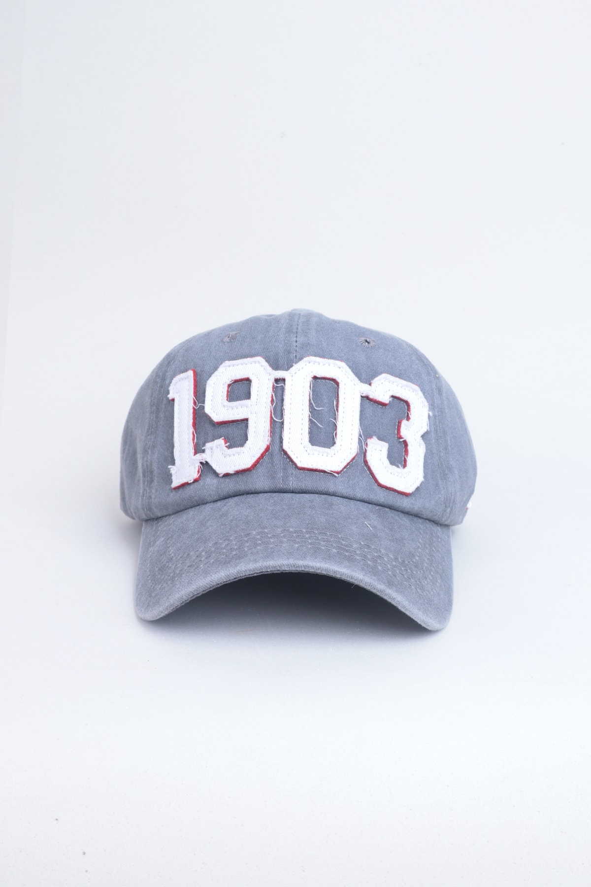 1903 Kartal Yazılı Eskitme Premium Unisex Şapka - Gri