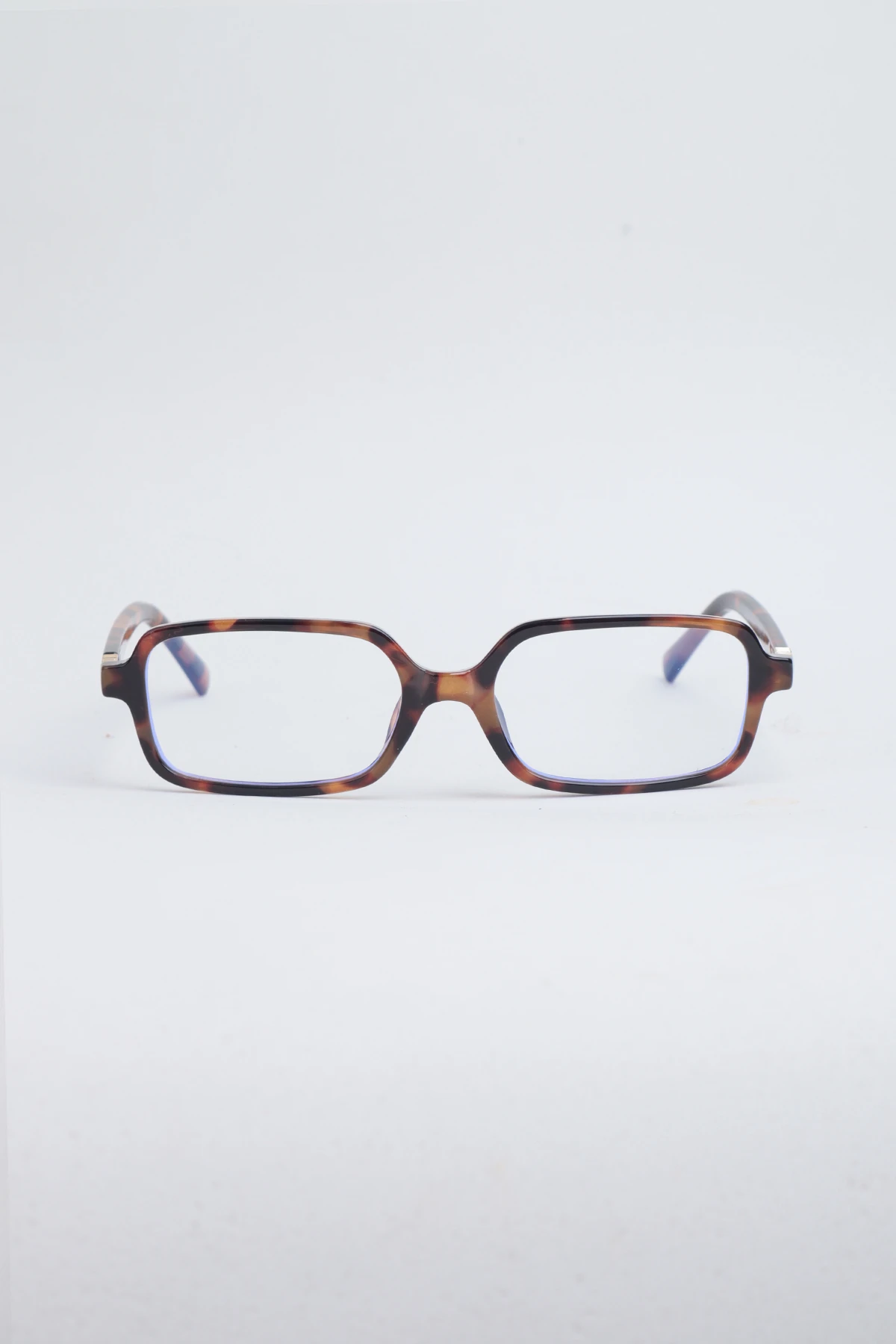 Mino Minimal Dikdörtgen Ekran Gözlüğü Mavi Işık Korumalı Filtre - Leopar Şeffaf