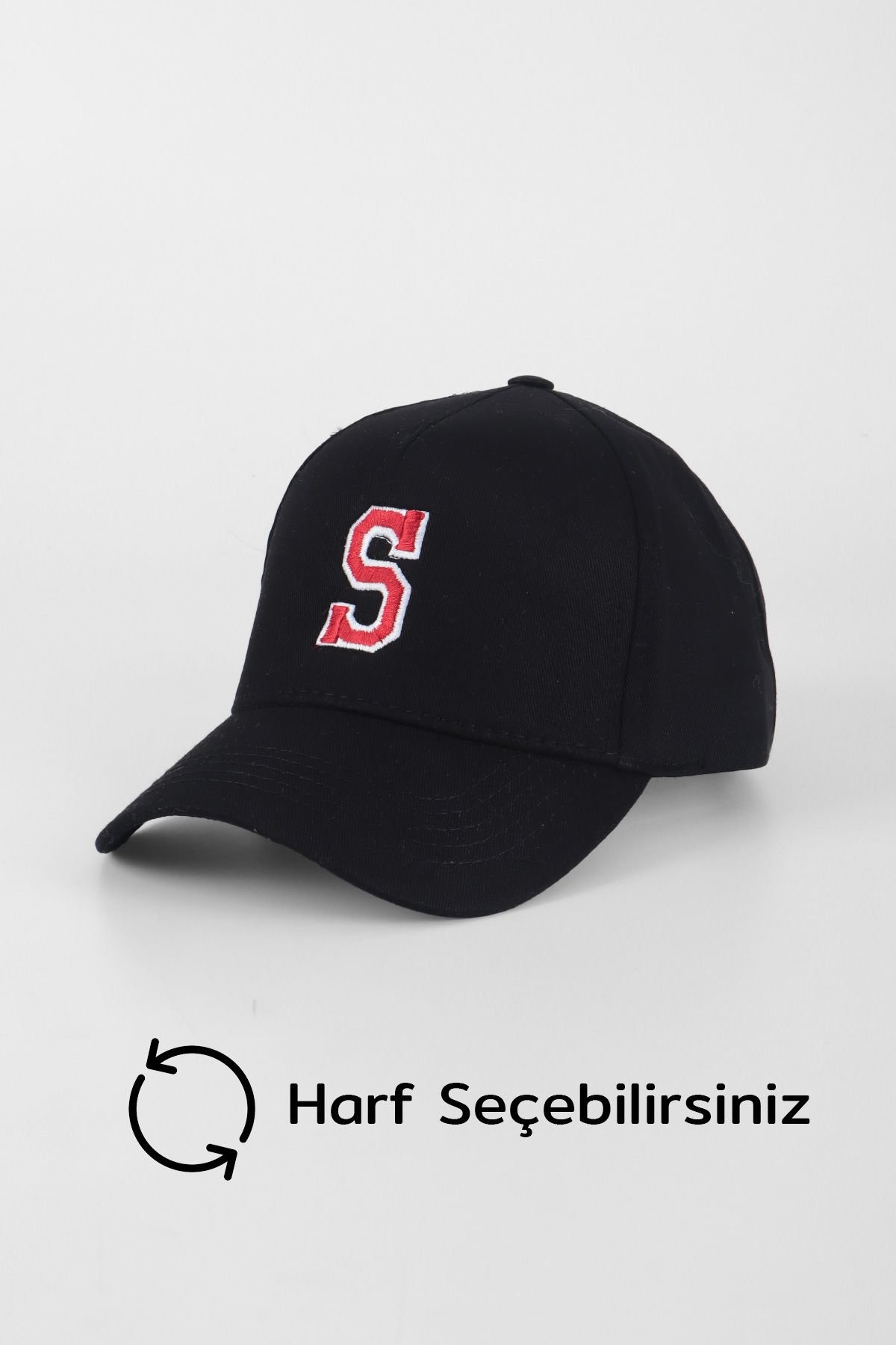 Kişiye Özel Harfli Nakışlı Harf Seçilebilir Cap Şapka