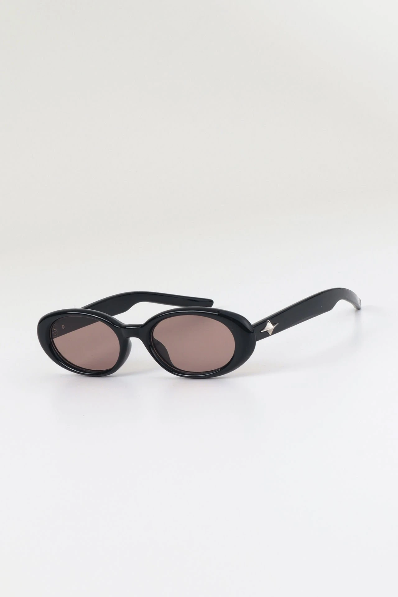 Pidate Oval Kemik Güneş Gözlüğü - Siyah Kahve