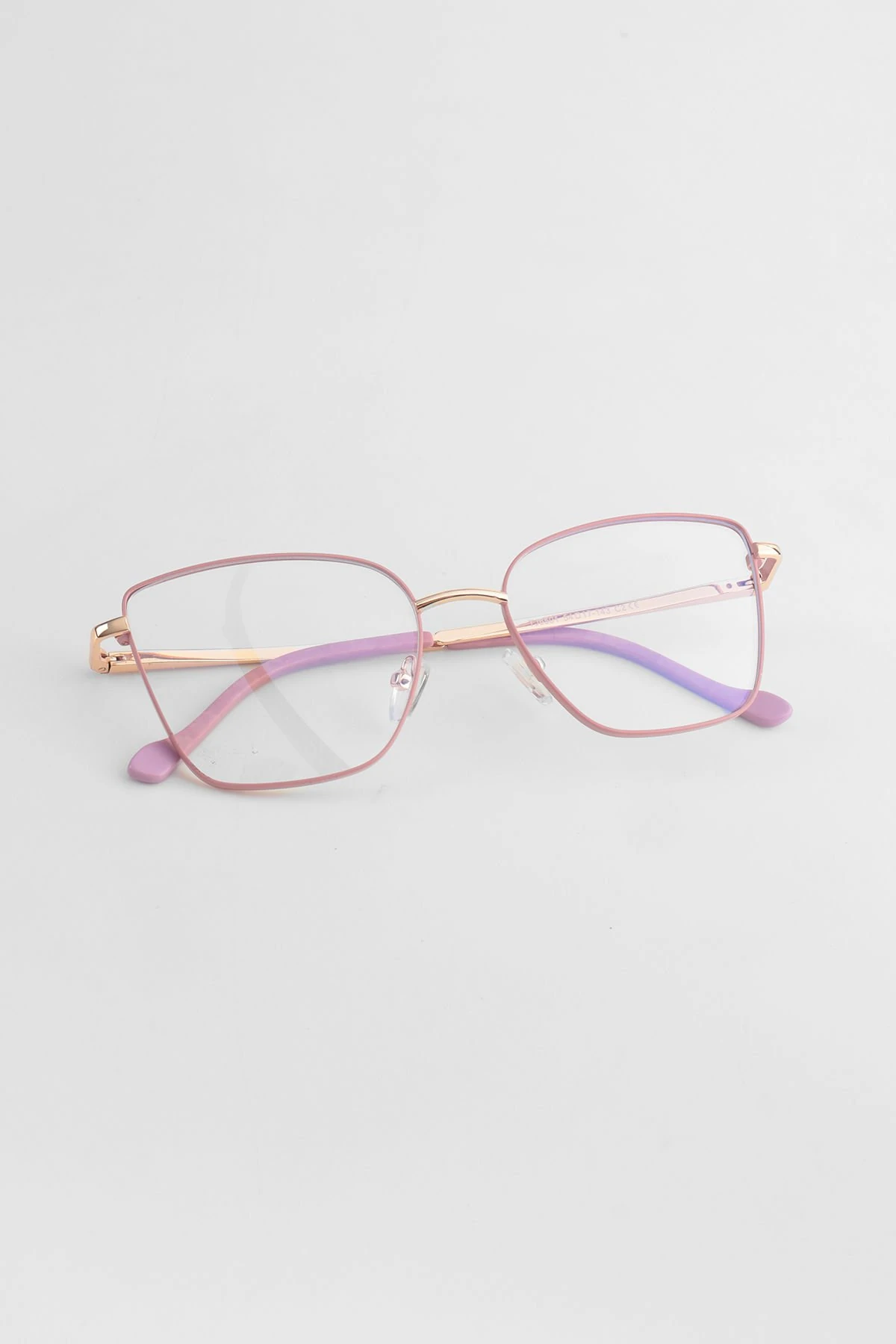 Cateye Çerçeve Mavi Işık Koruyucu Gözlük - Blue Block Lens - Pembe