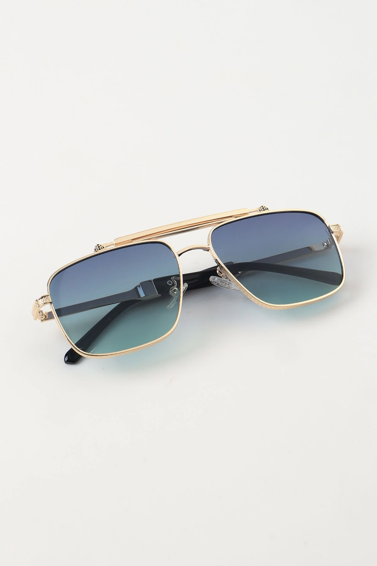 Mays Metal Dikdörtgen Tasarım Güneş Gözlüğü - Yeşil