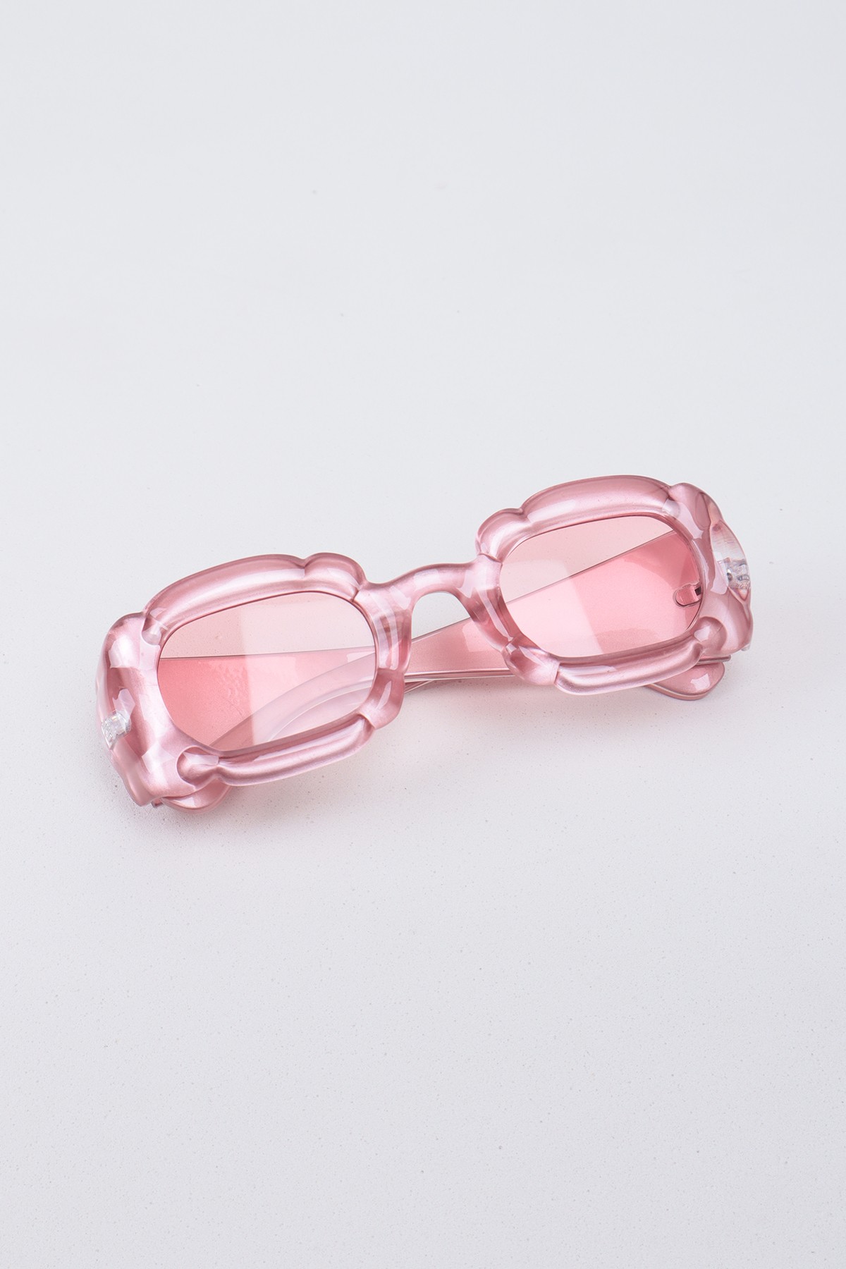 Pembe Çerçeve Kadın Güneş Gözlüğü - Pembe Cam