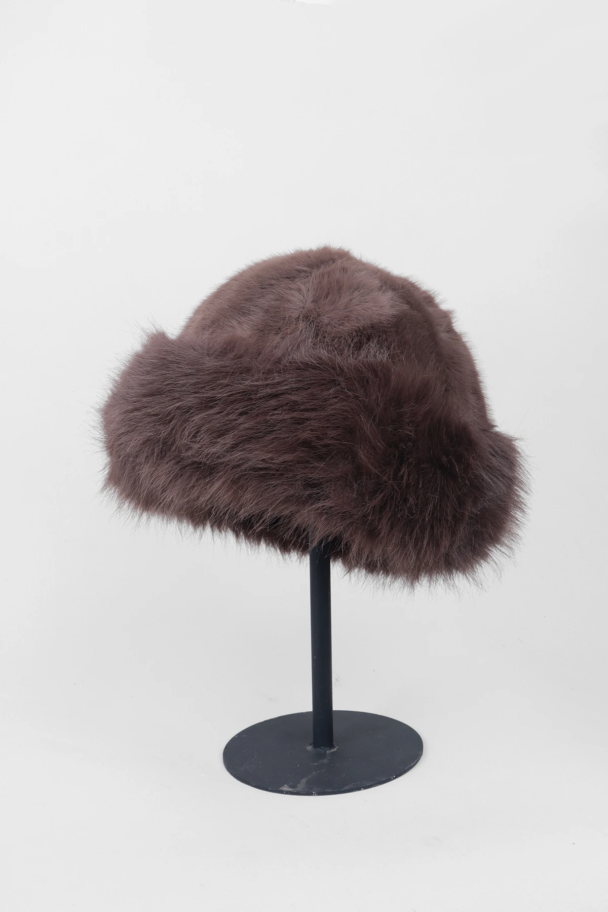 Kalpak Şapka Kahverengi Suni Kürk Yumuşak Doku