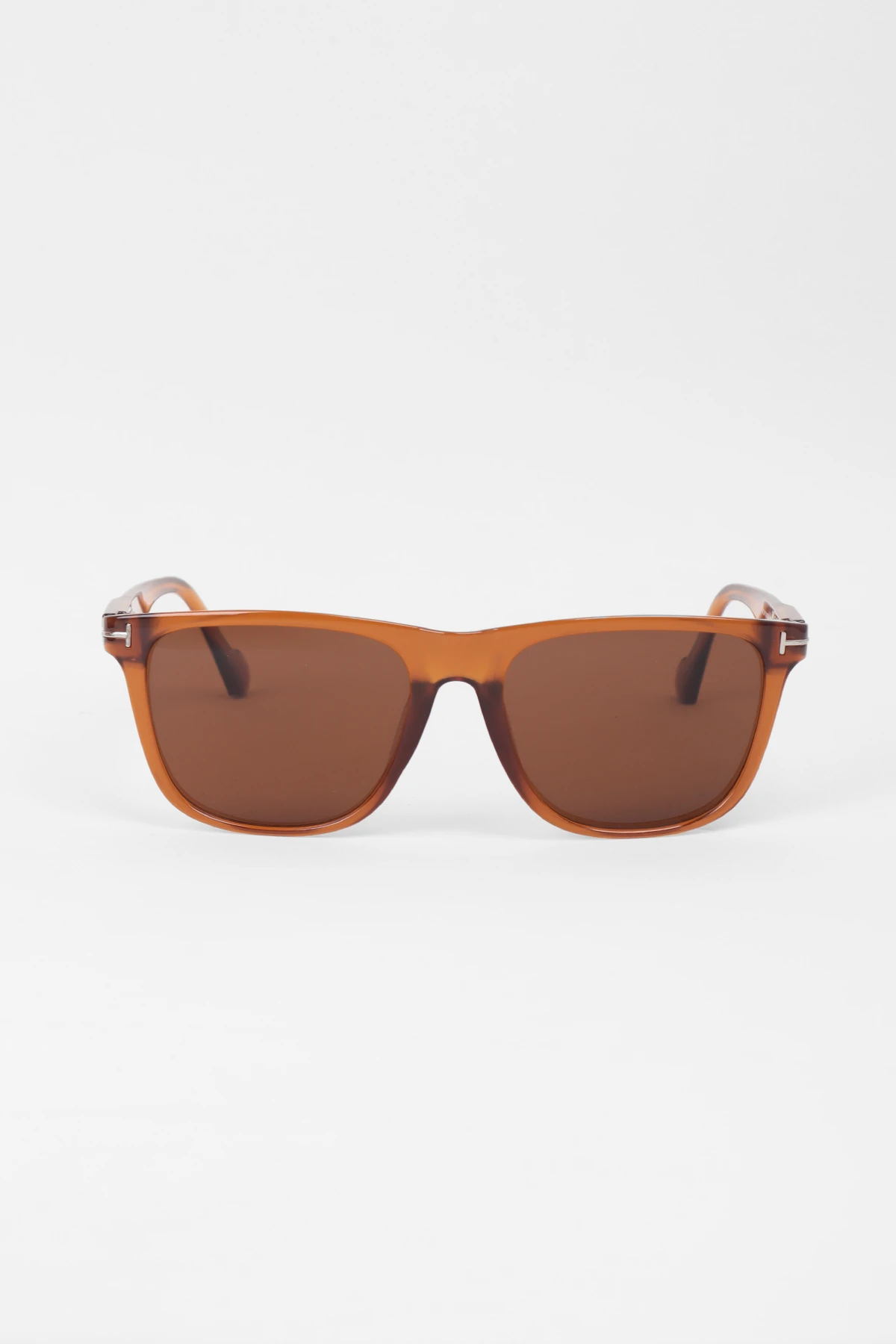 Aurora Dikdörtgen Unisex Polarize Güneş Gözlüğü Kahverengi Çerçeve Kahverengş Cam