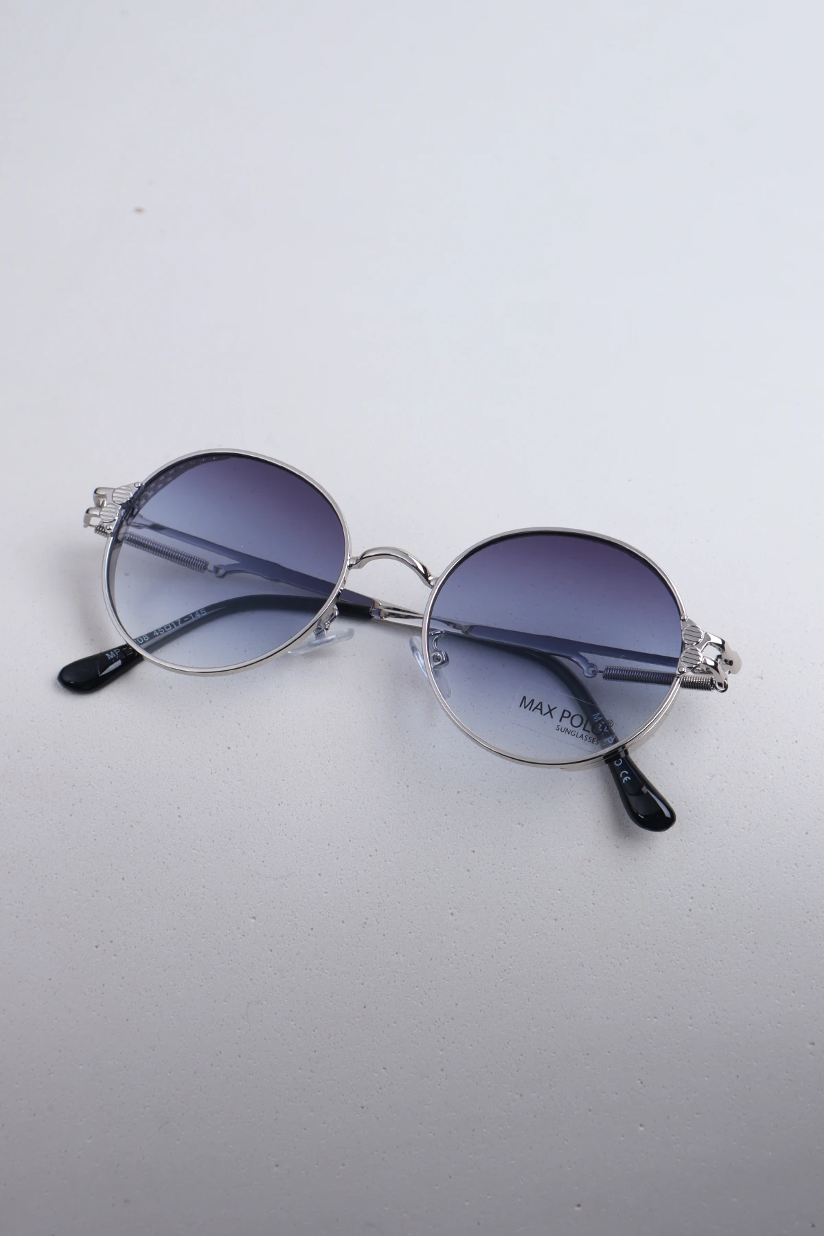 Metal Tasarım Yuvarlak Unisex Güneş Gözlüğü - Degrade