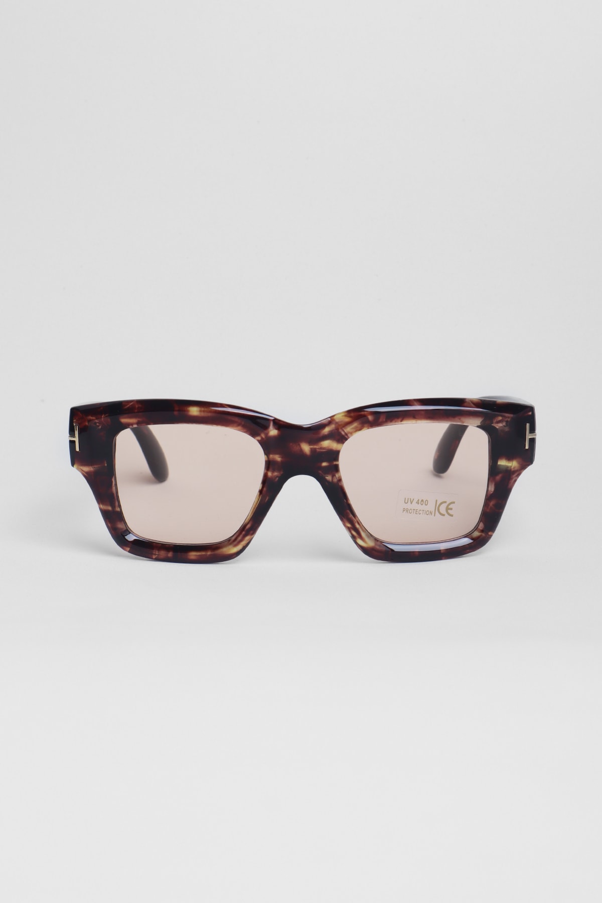 Toypo Kemik Tasarım Güneş Gözlüğü Leopar Çerçeve - Nude Cam