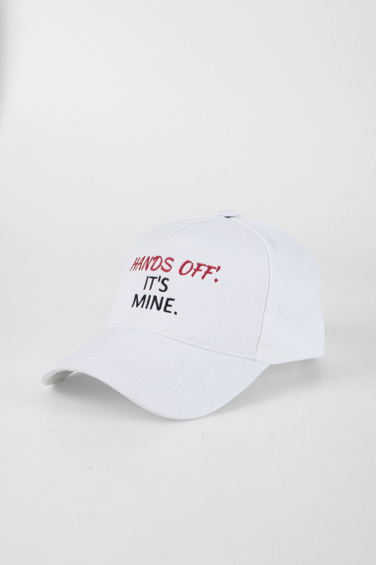hands off it's mine Yazılı Nakışlı Baseball Cap Şapka - Beyaz