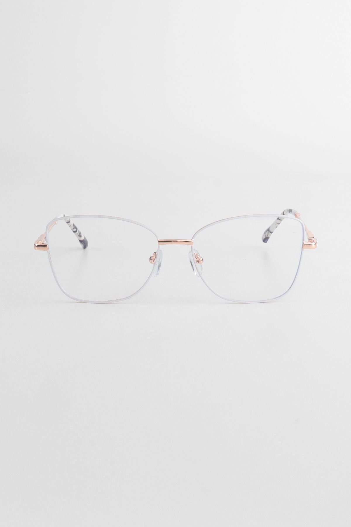 Cateye Çerçeve Mavi Işık Koruyucu Gözlük - Blue Block Lens - Beyaz
