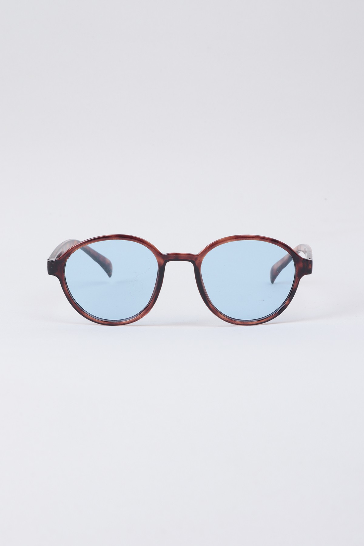 Narella Mavi Cam Leopar Çerçve Oval Unisex Güneş Gözlüğü