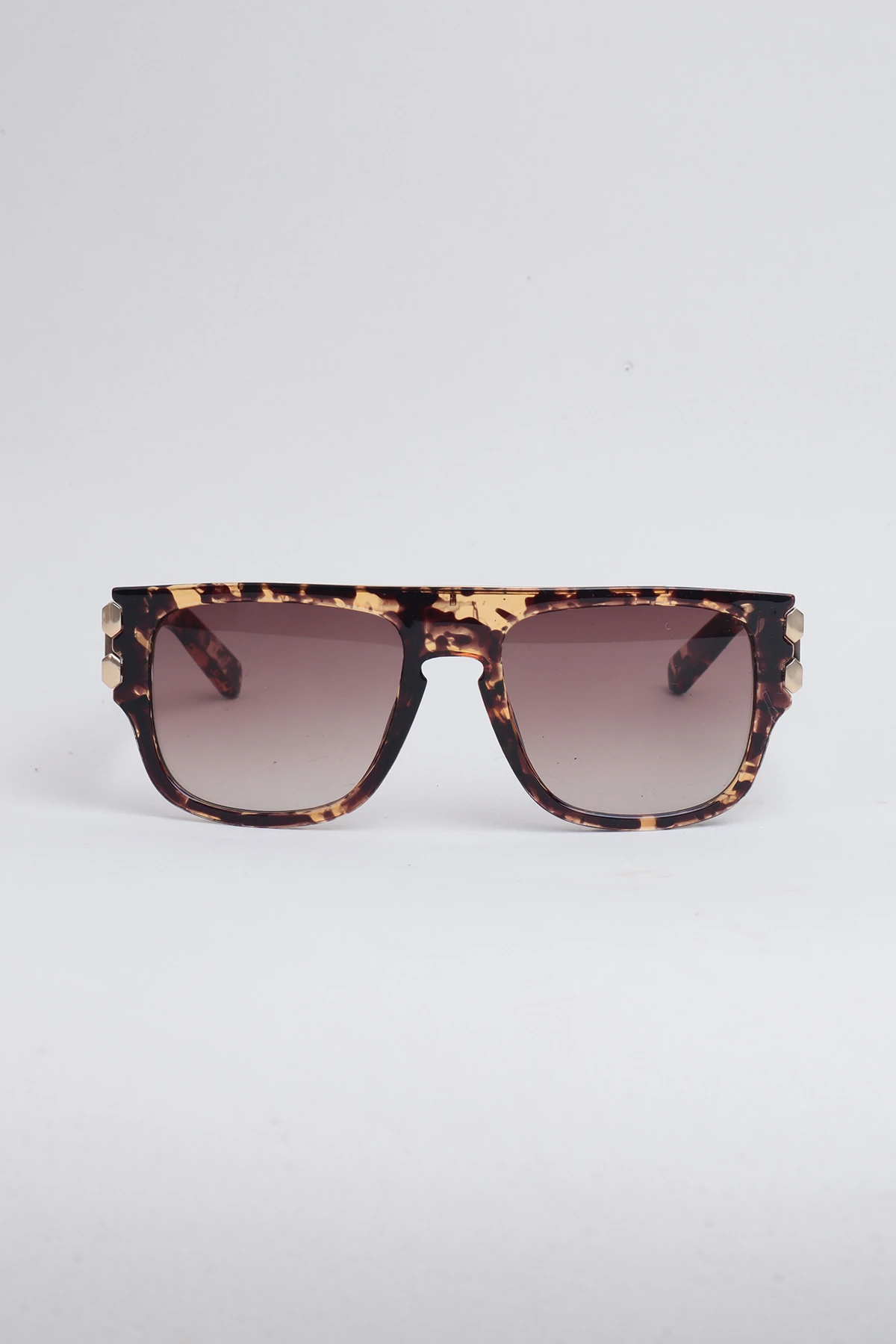 Twente Kemik Dikdörtgen Güneş Gözlüğü - Leopar