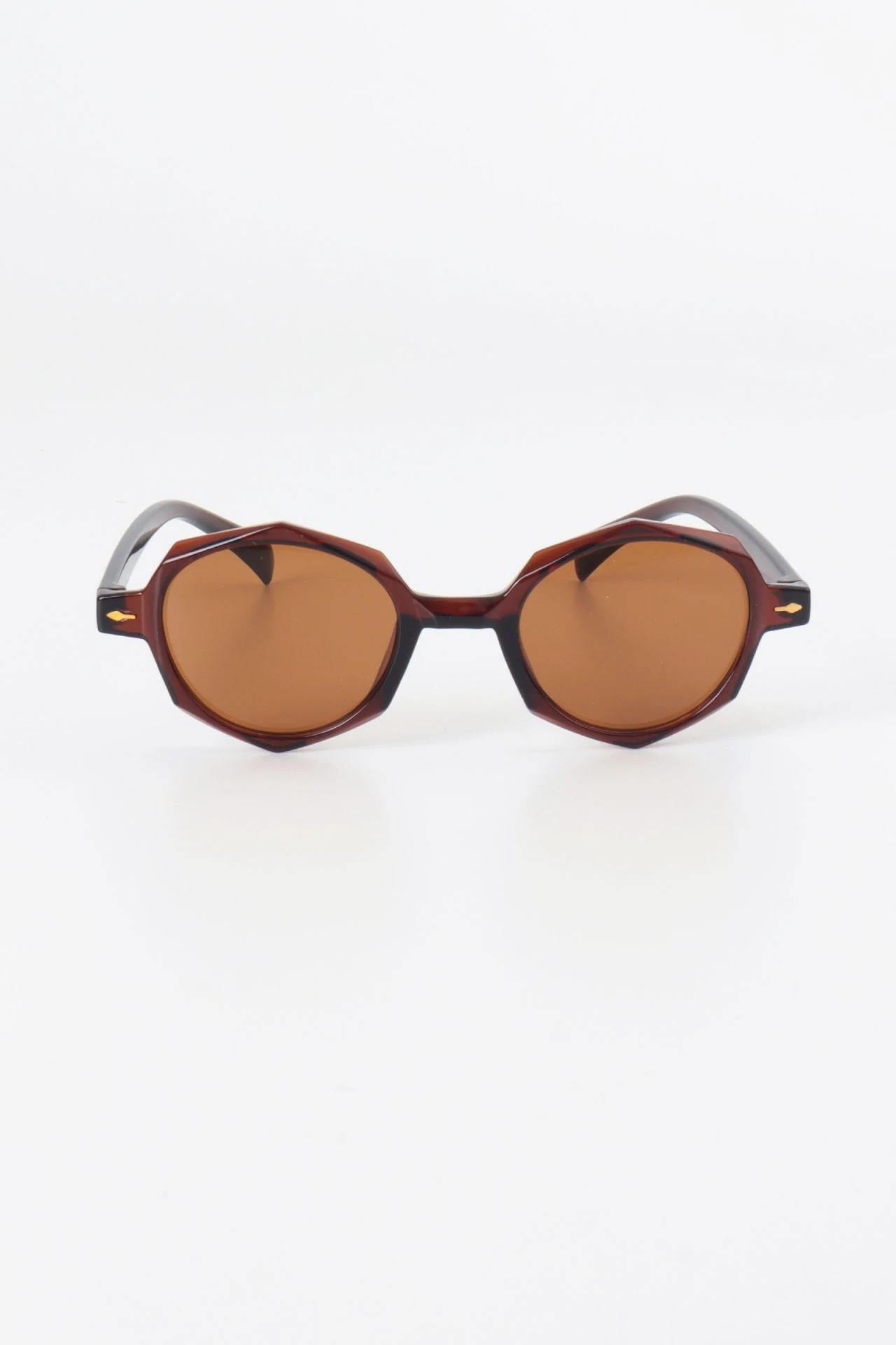 Yuli Kristal Kesim Kemik Güneş Gözlüğü - Kahverengi