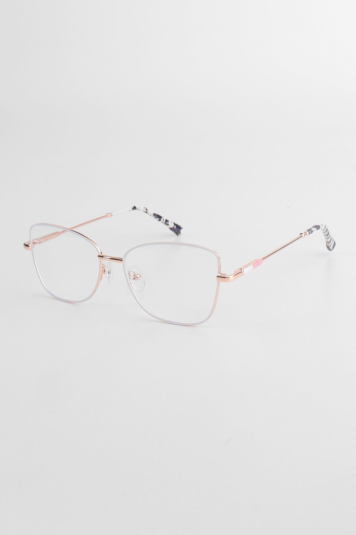 Cateye Çerçeve Mavi Işık Koruyucu Gözlük - Blue Block Lens - Beyaz