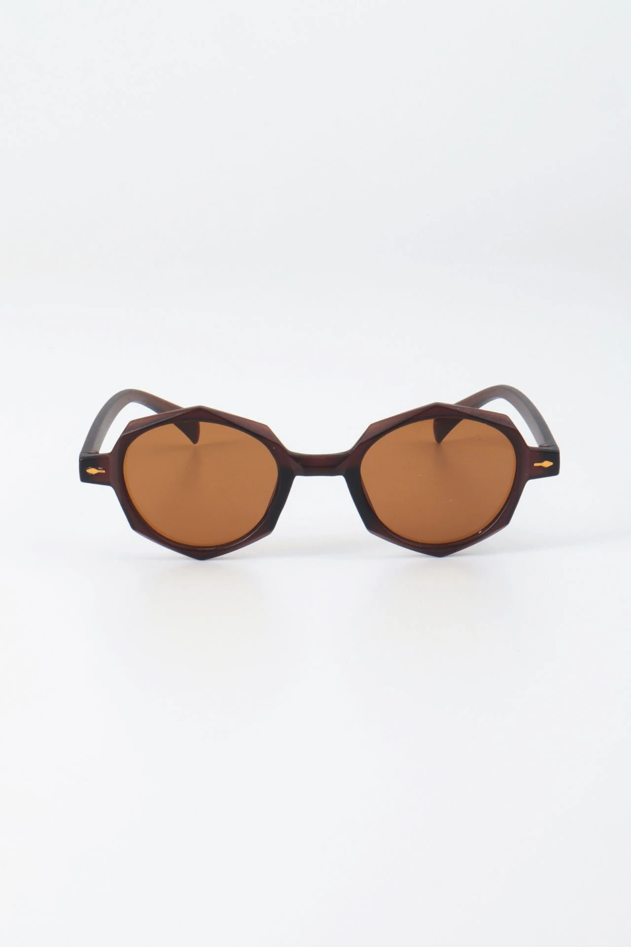 Yuli Kristal Kesim Kemik Güneş Gözlüğü - Kahverengi