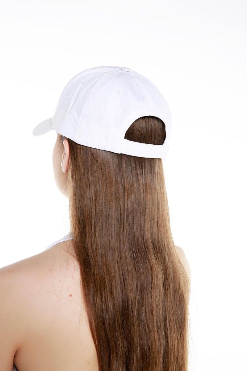 Beyaz Nakışlı Basic Cap Baseball Şapka