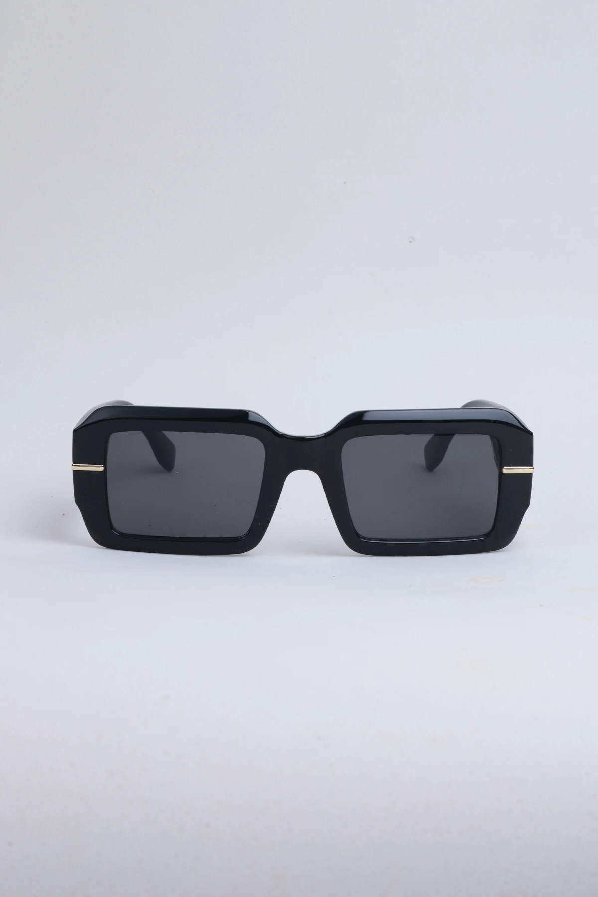 Fred Kemik Dikdörtgen Güneş Gözlüğü - Siyah