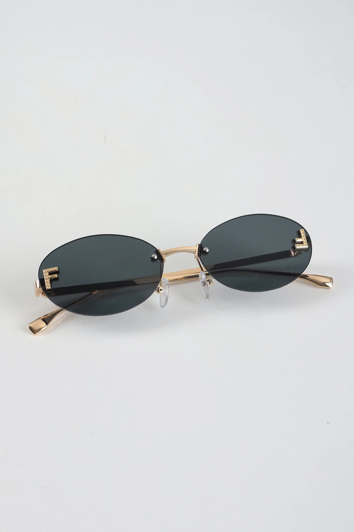 Fierx Oval Tasarım Güneş Gözlüğü - Siyah Cam