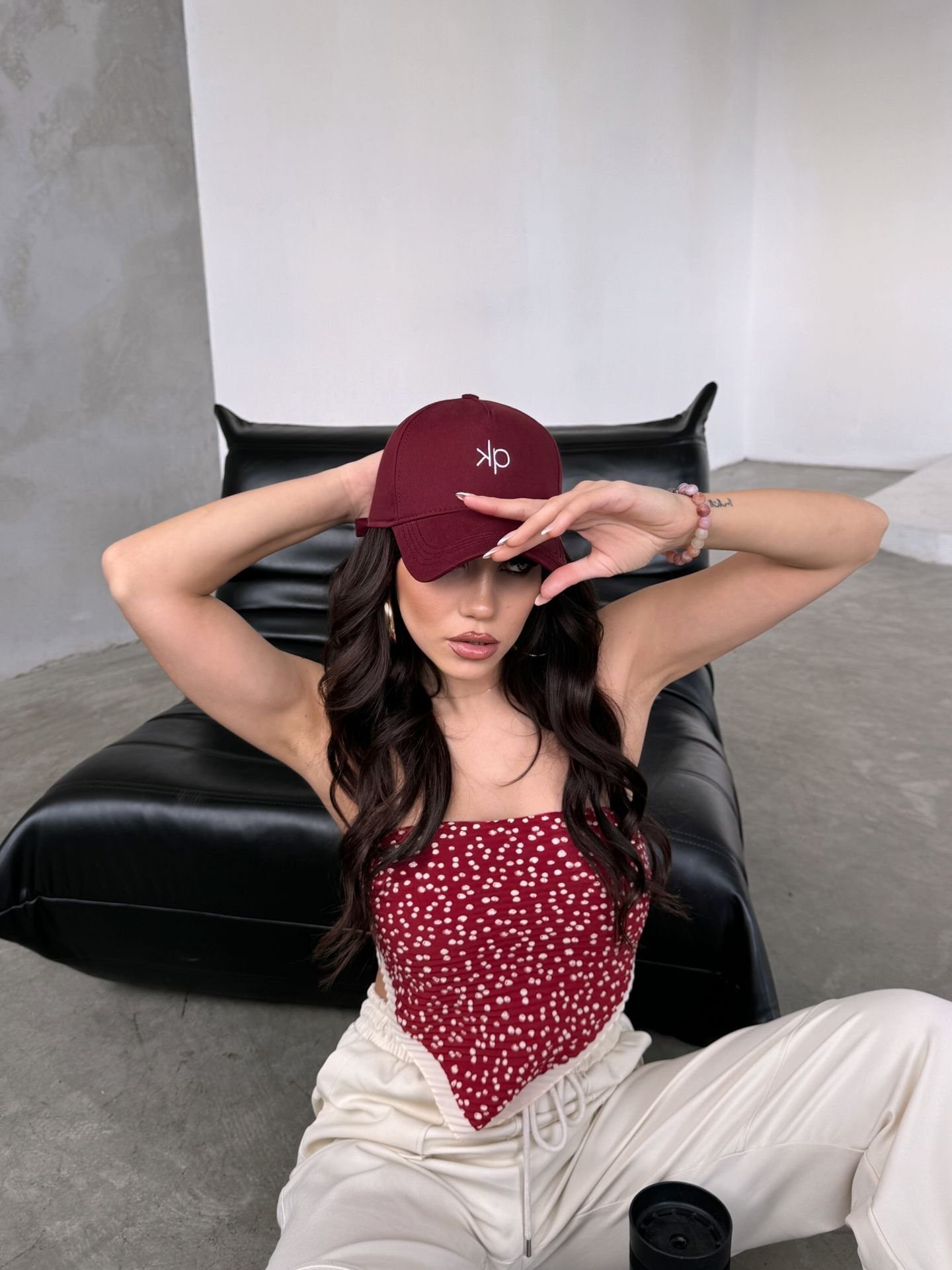 Kapin Kp Nakışlı Baseball Cap Şapka - Bordo