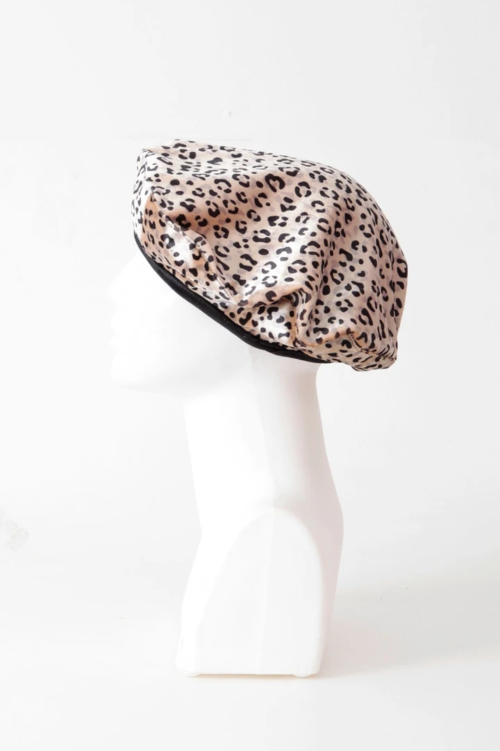 Leopar Kadife Ressam Şapka