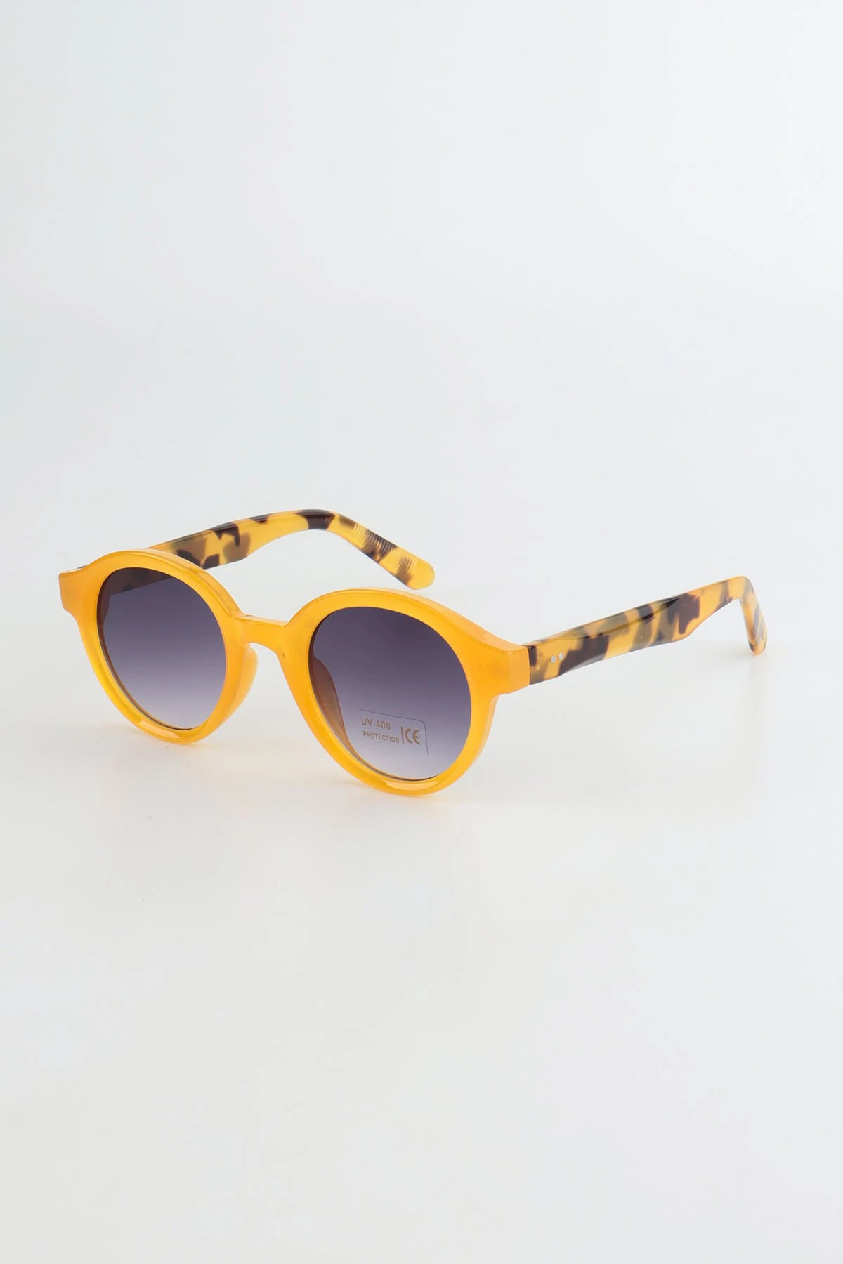 Oval Kemik Güneş Gözlüğü - Sarı Siyah