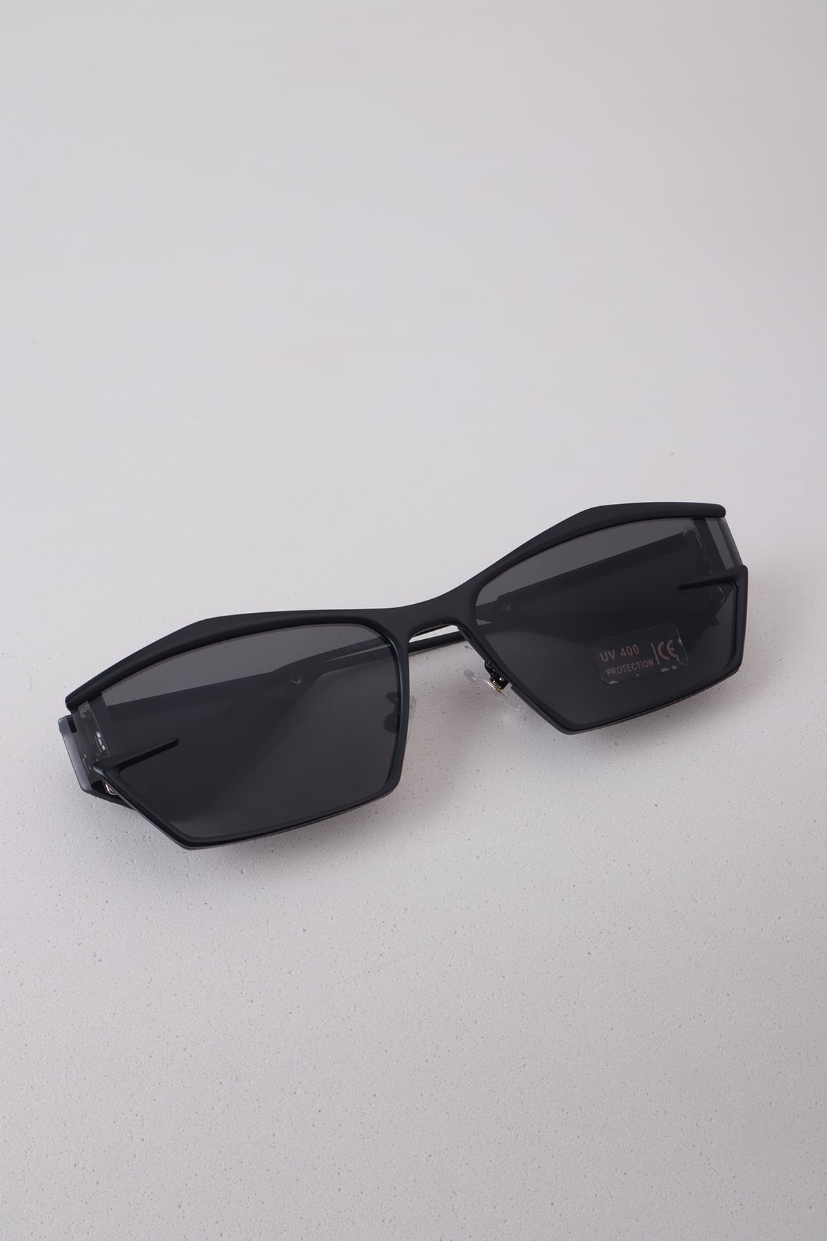 Seraph Vintage Tasarım Oval Kadın Güneş Gözlüğü - Siyah