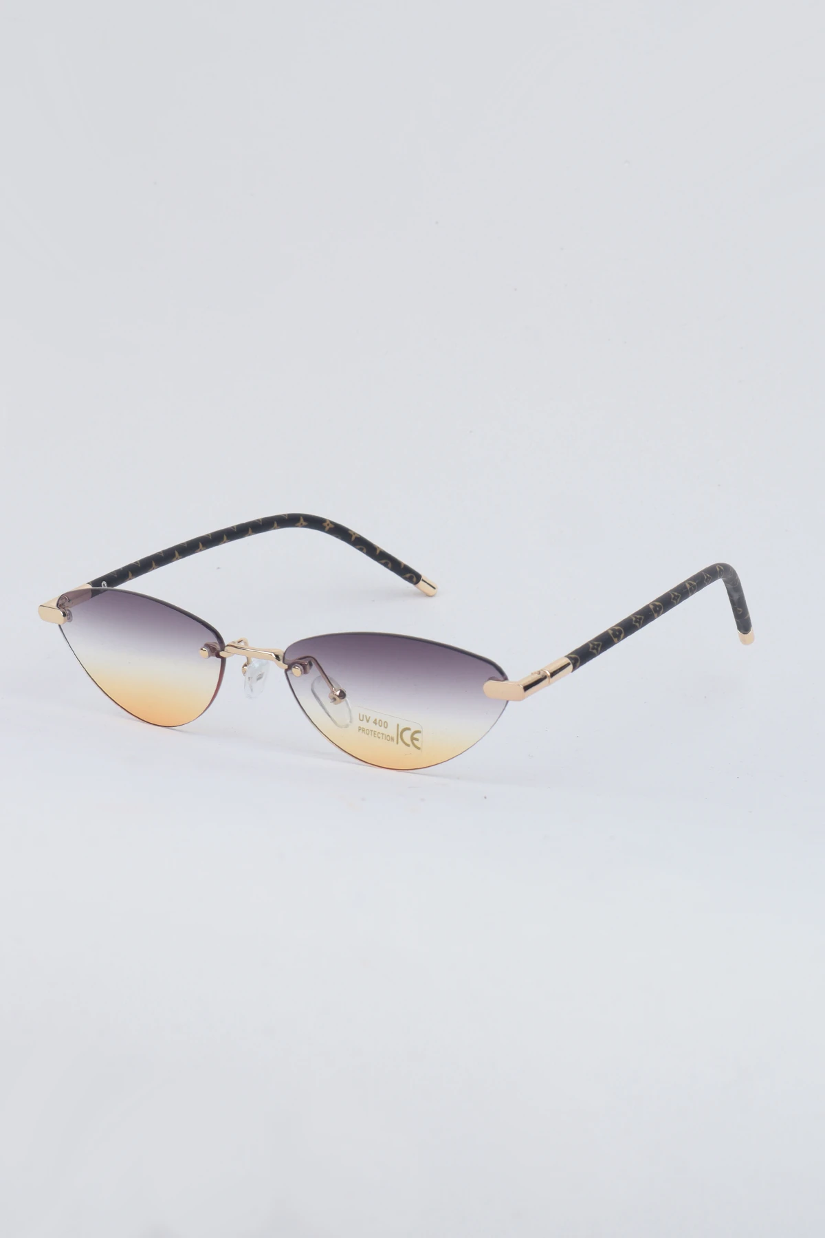 Noah Cateye Çerçevesiz Güneş Gözlüğü - Siyah Hardal