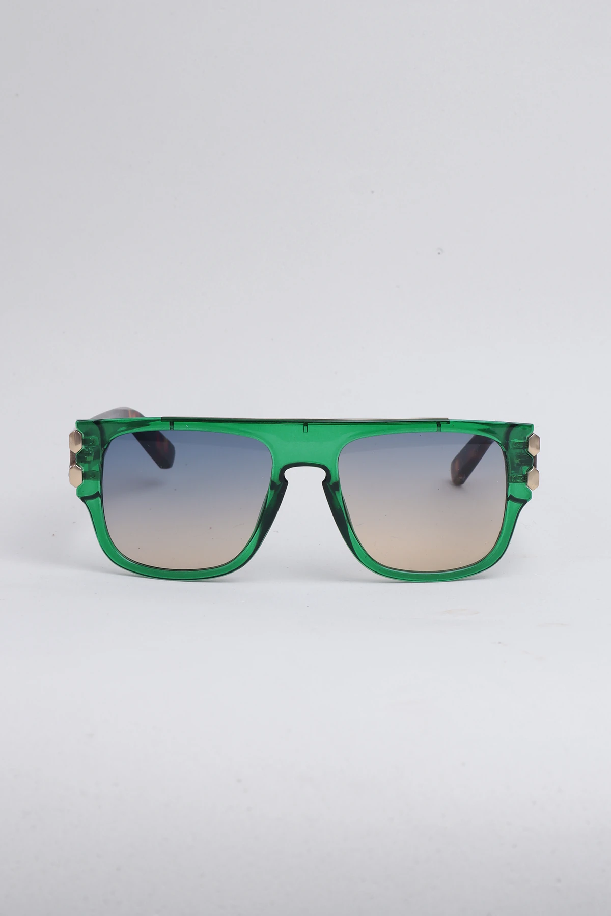 Twente Kemik Dikdörtgen Güneş Gözlüğü - Yeşil