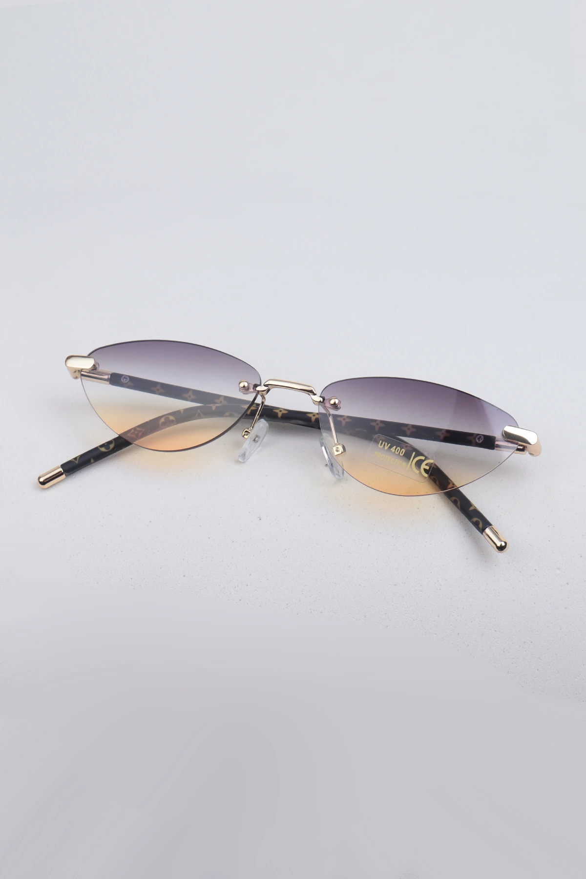 Noah Cateye Çerçevesiz Güneş Gözlüğü - Siyah Hardal