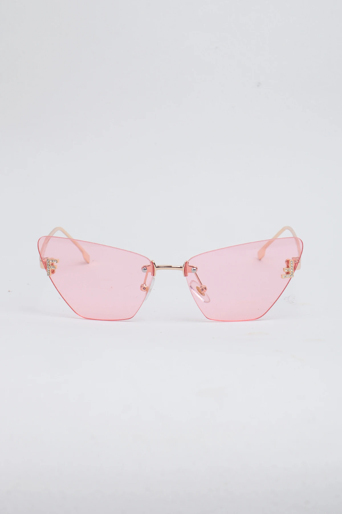 Solvix Cateye Çerçevesiz Tasarım Kadın Güneş Gözlüğü - Pembe