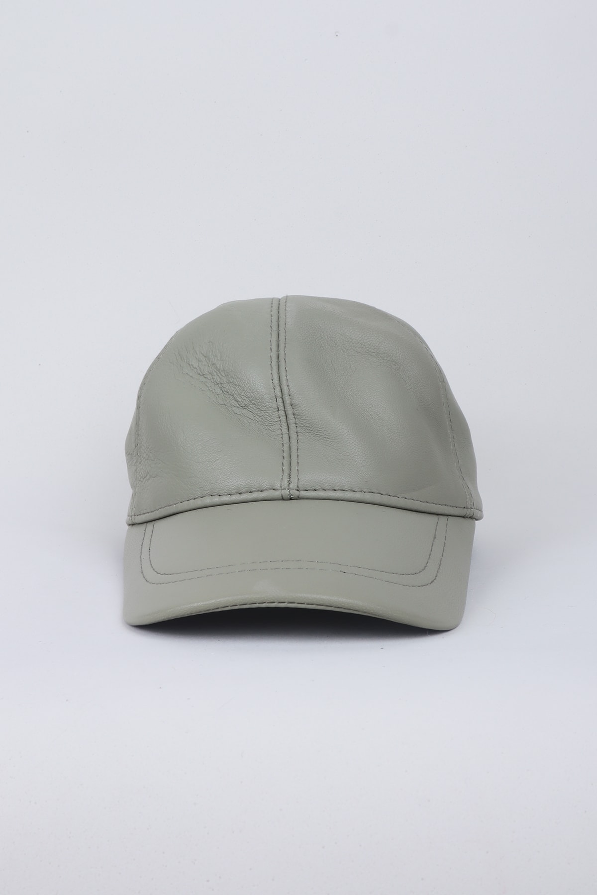Mint Yeşili Deri Cap Şapka