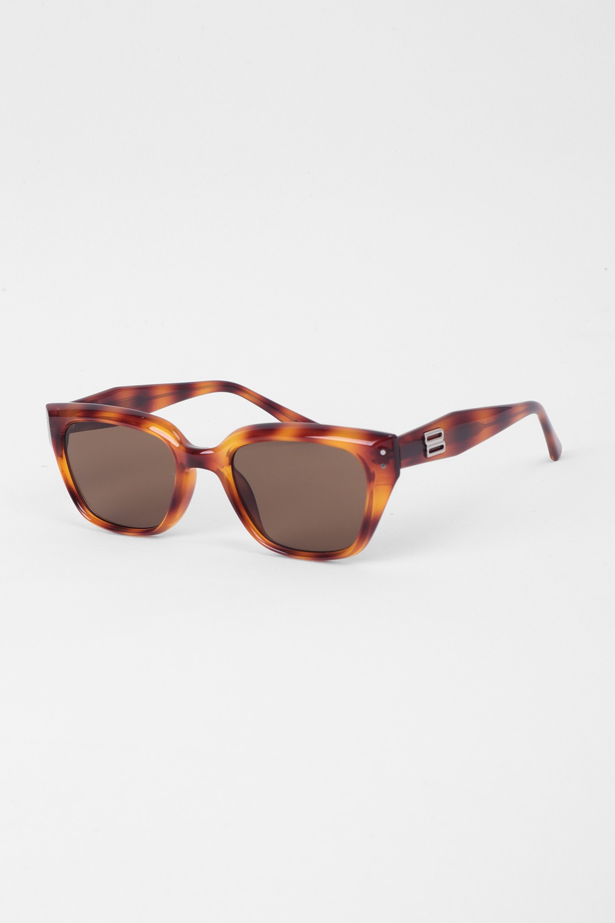 Sera Cateye Retro Kadın Güneş Gözlüğü Asetat Premium Çerçeve - Leopar